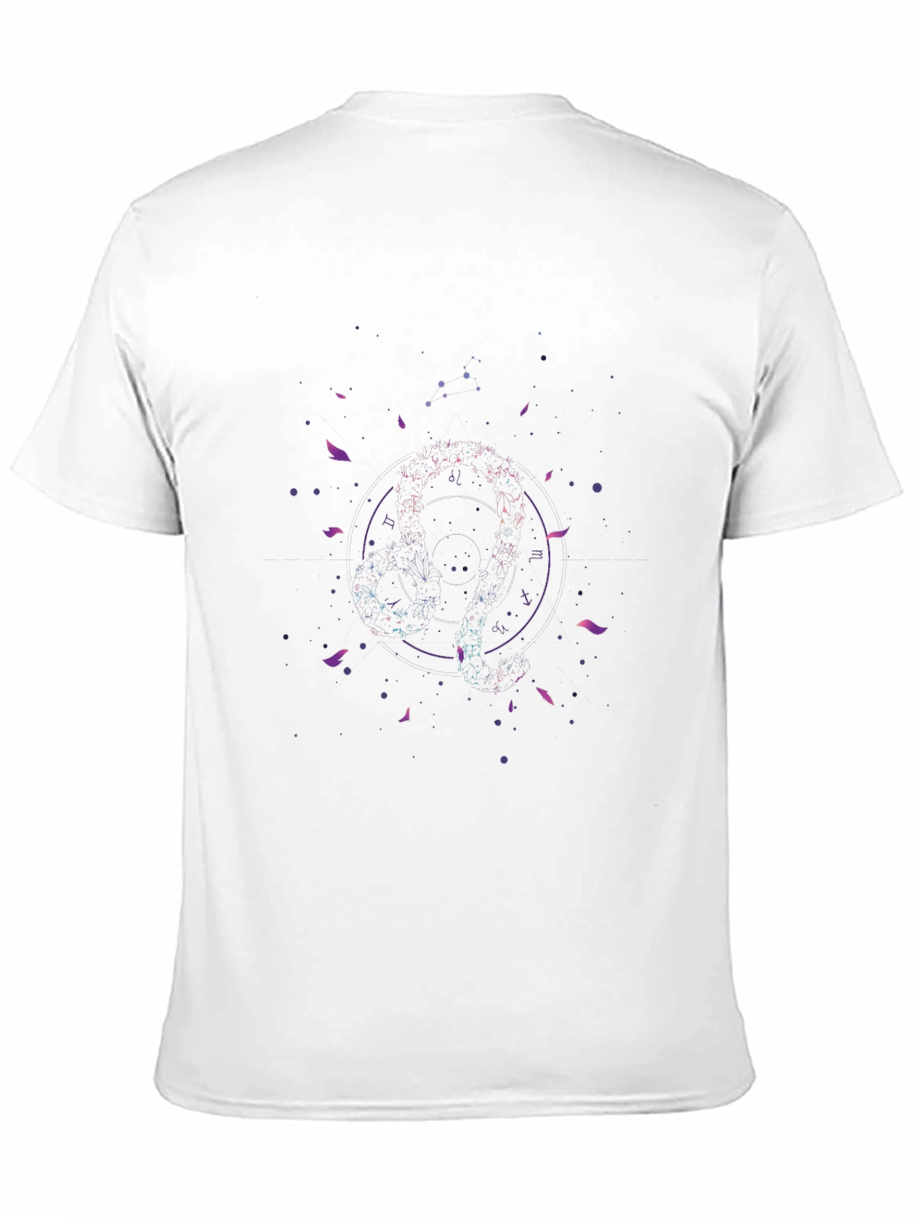 Abstract Geometric Design Black T-Shirt