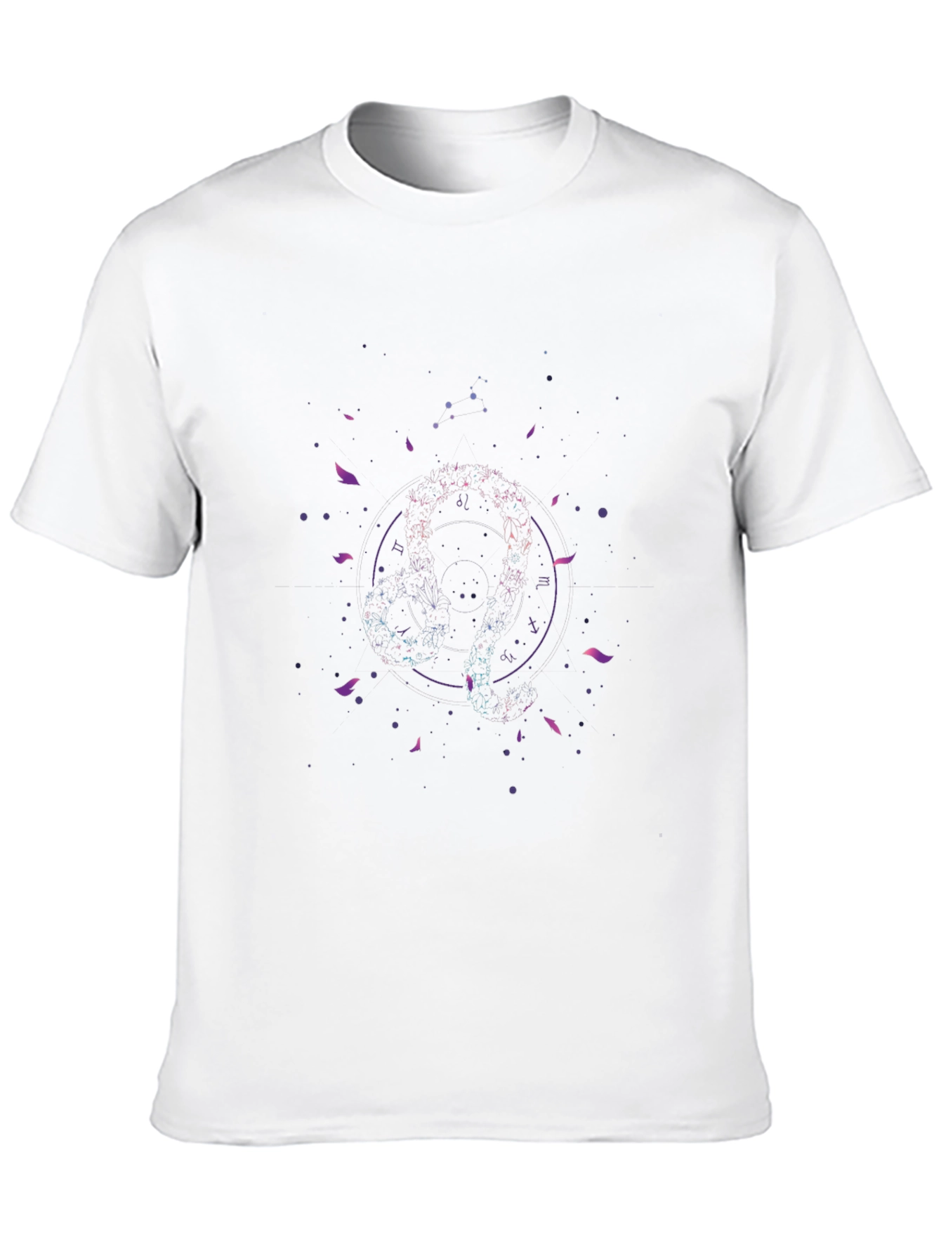 Abstract Geometric Design Black T-Shirt