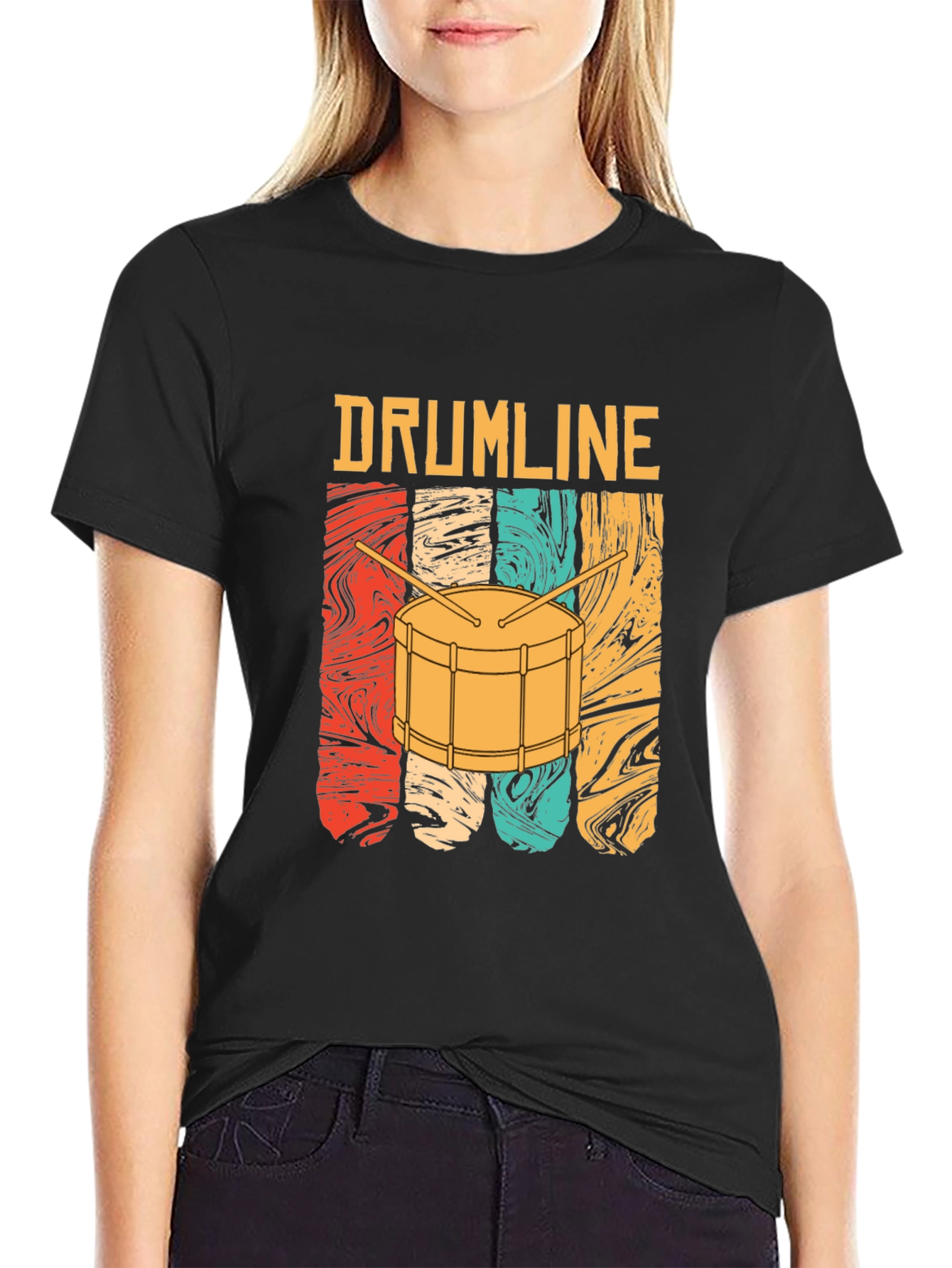Drumline Retro T-Shirt Music Band Tee