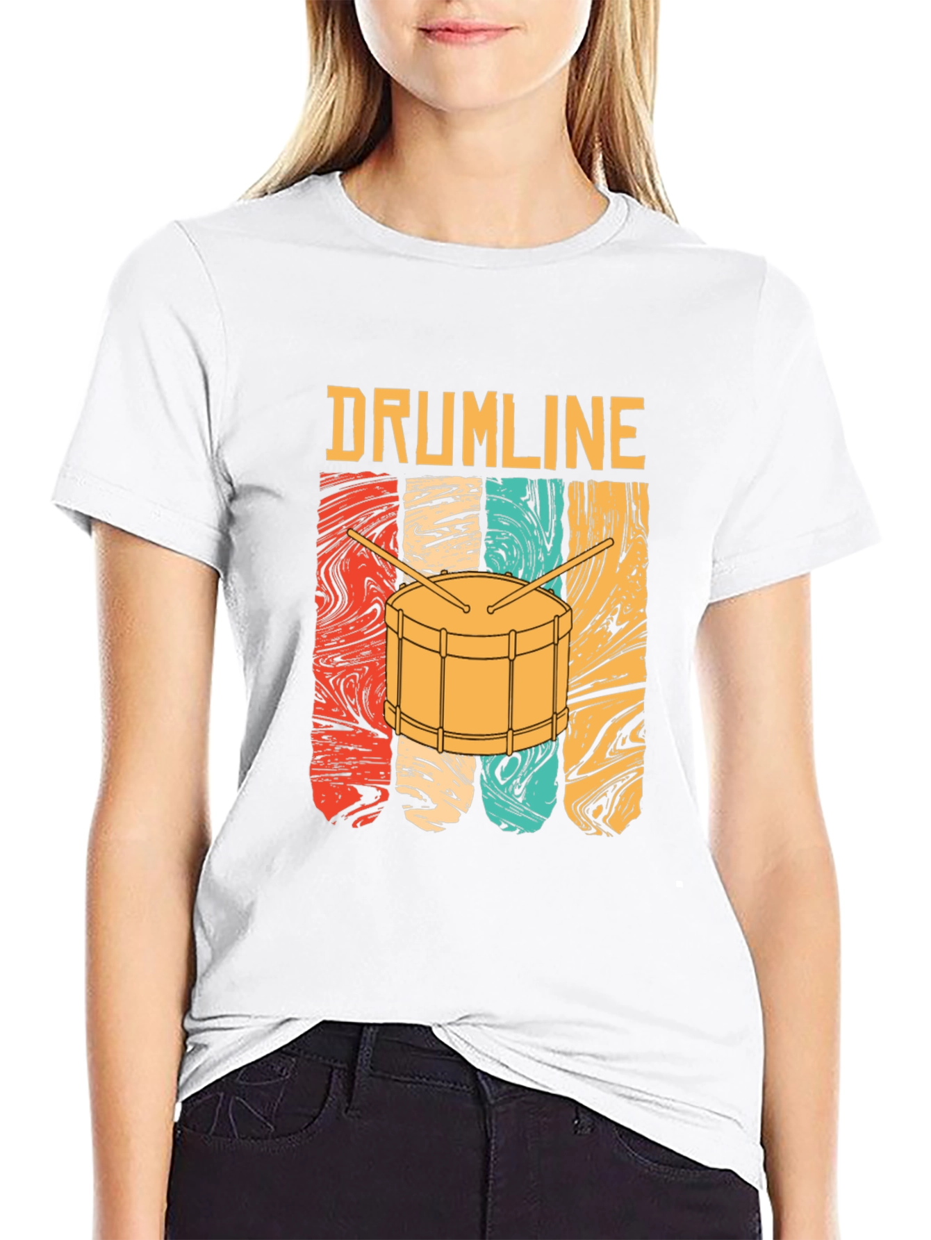 Drumline Retro T-Shirt Music Band Tee