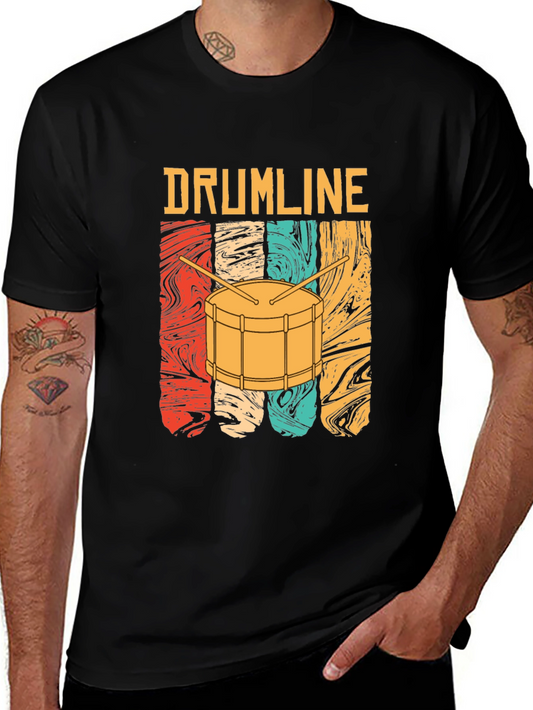 Drumline Retro T-Shirt Music Band Tee