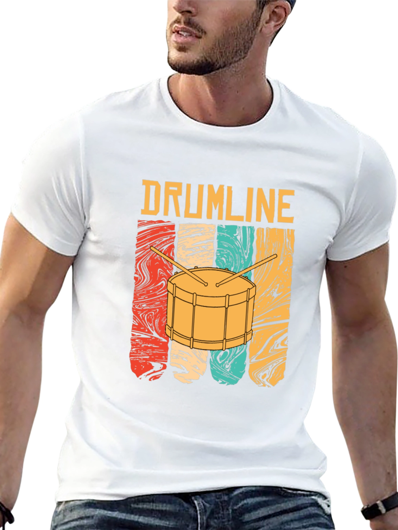 Drumline Retro T-Shirt Music Band Tee