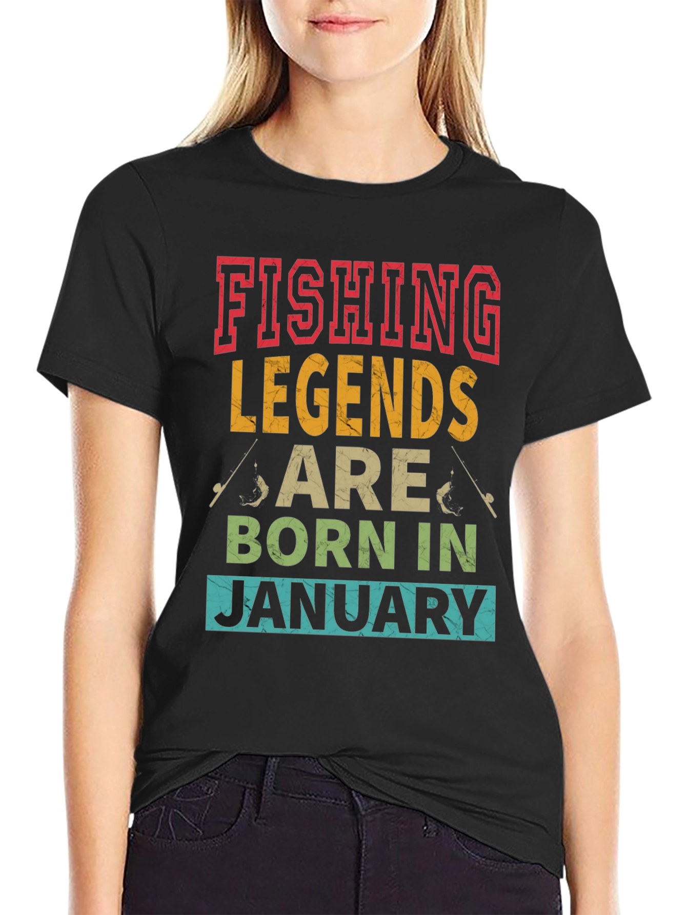 Fishing Legends January Birthday T-Shirt