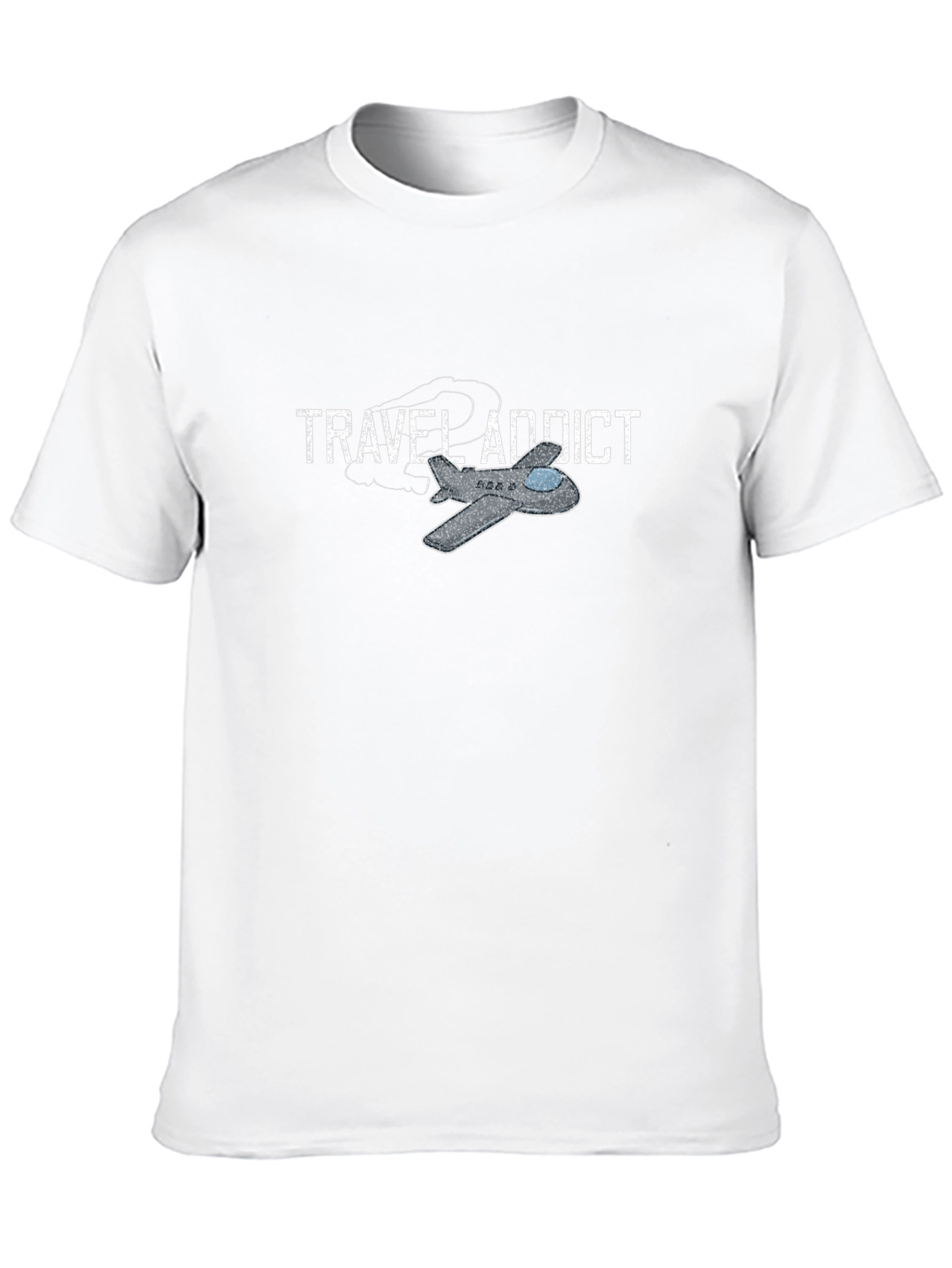 Travel Addict Graphic T-Shirt - Airplane Design