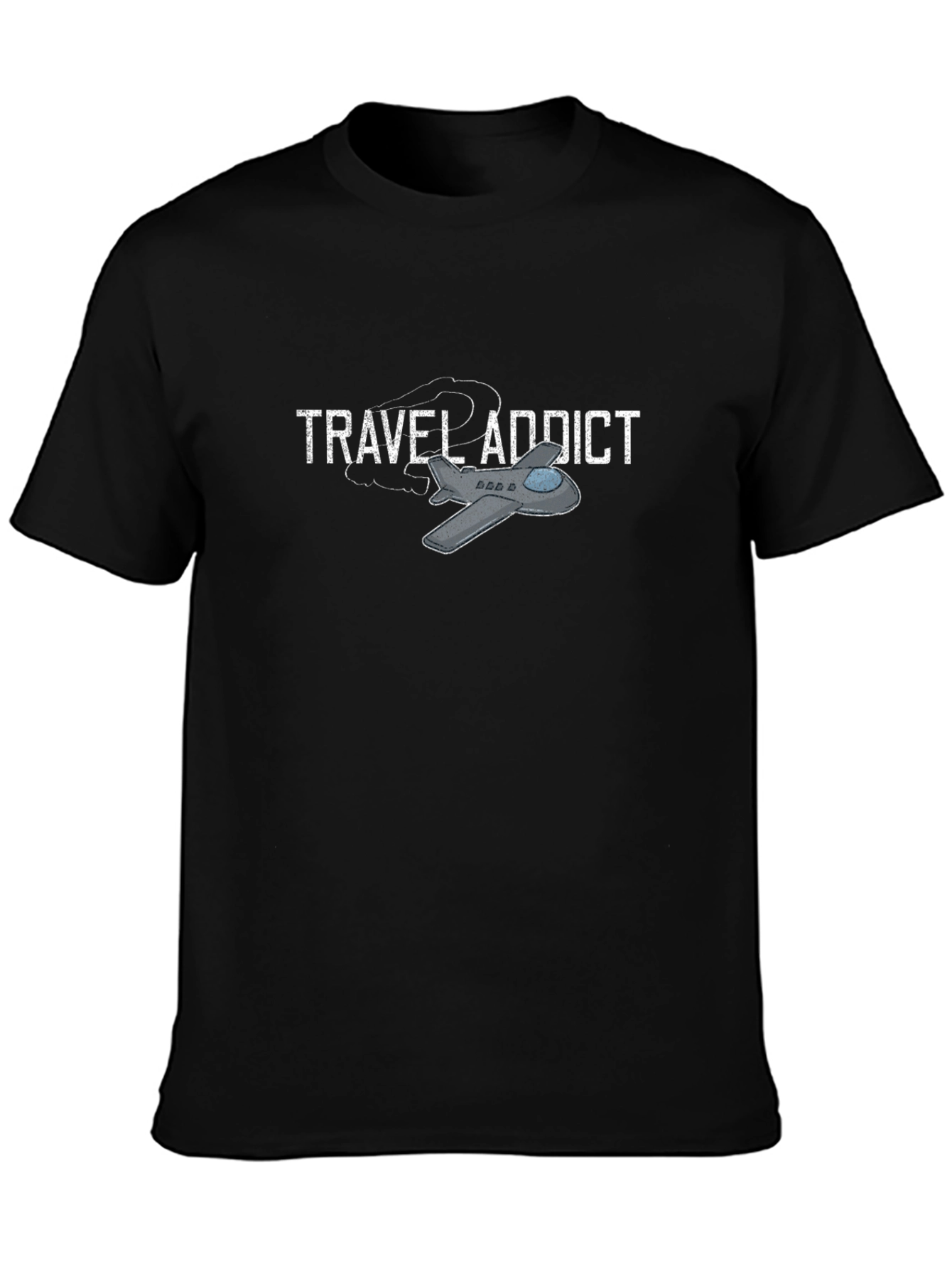 Travel Addict Graphic T-Shirt - Airplane Design