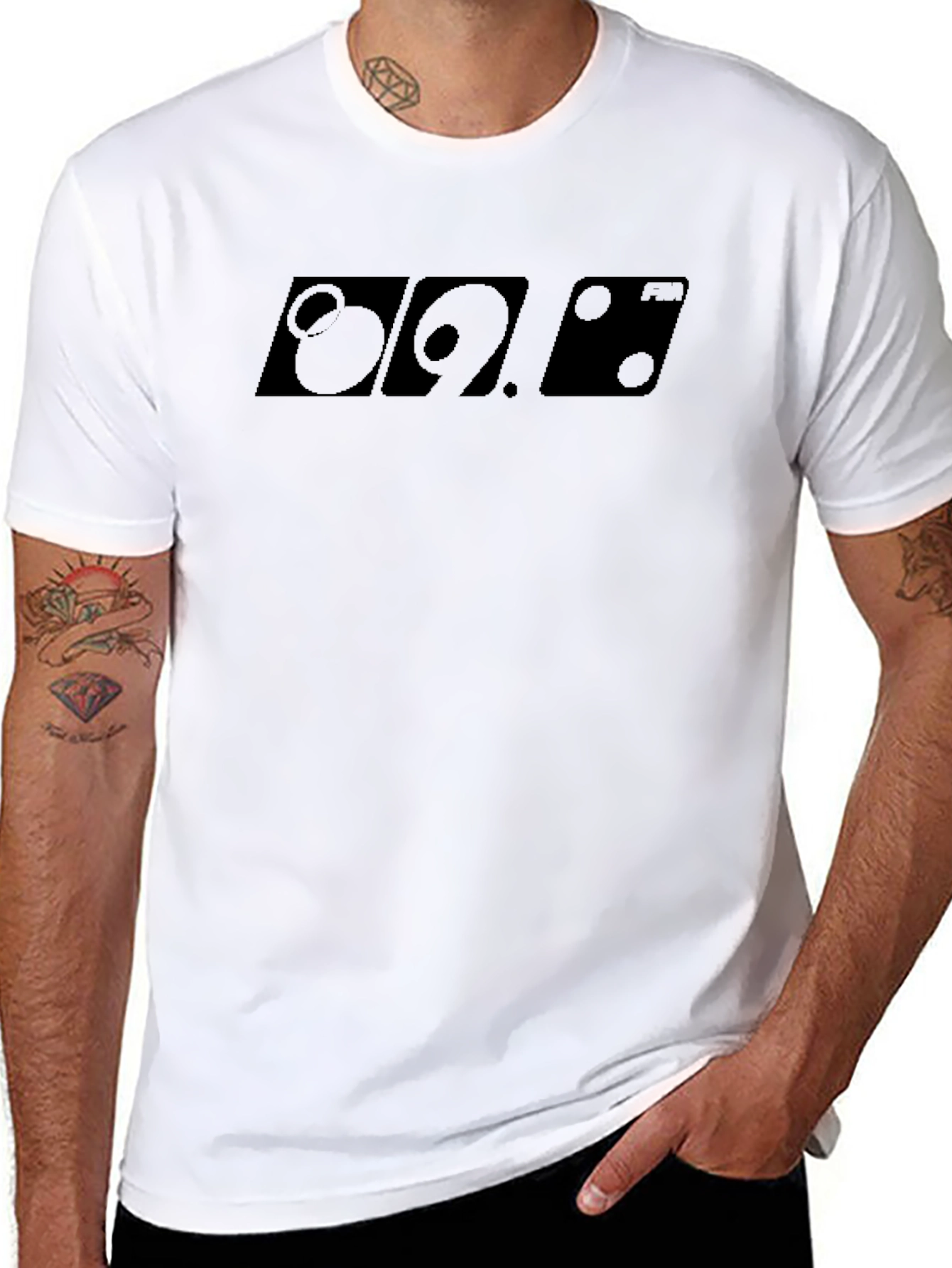 Black Graphic Tee - Cool Minimalist Design