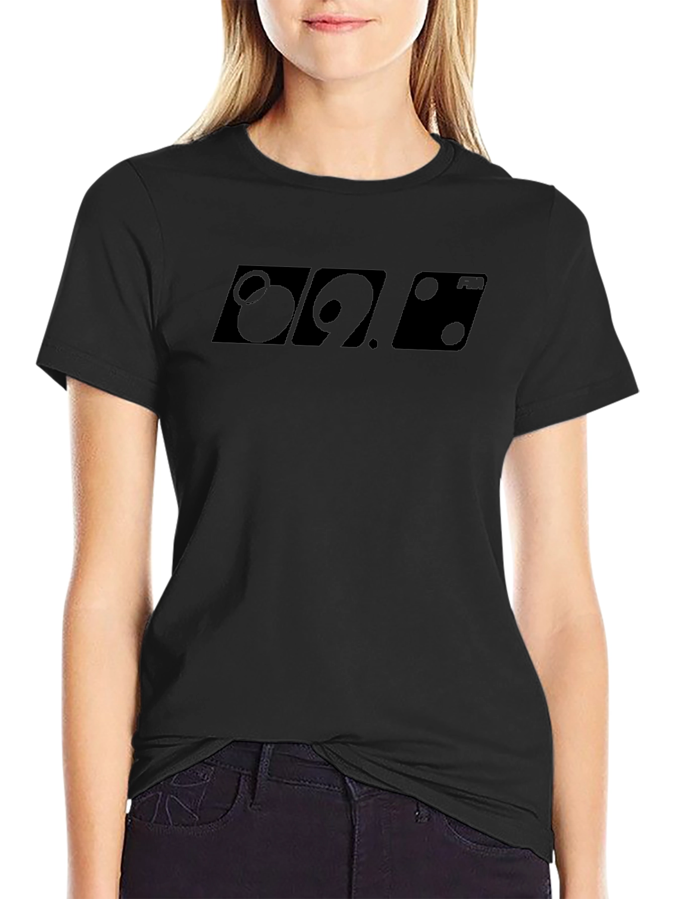 Black Graphic Tee - Cool Minimalist Design