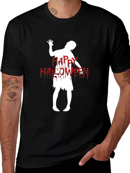 Happy Halloween Zombie T-Shirt - Black
