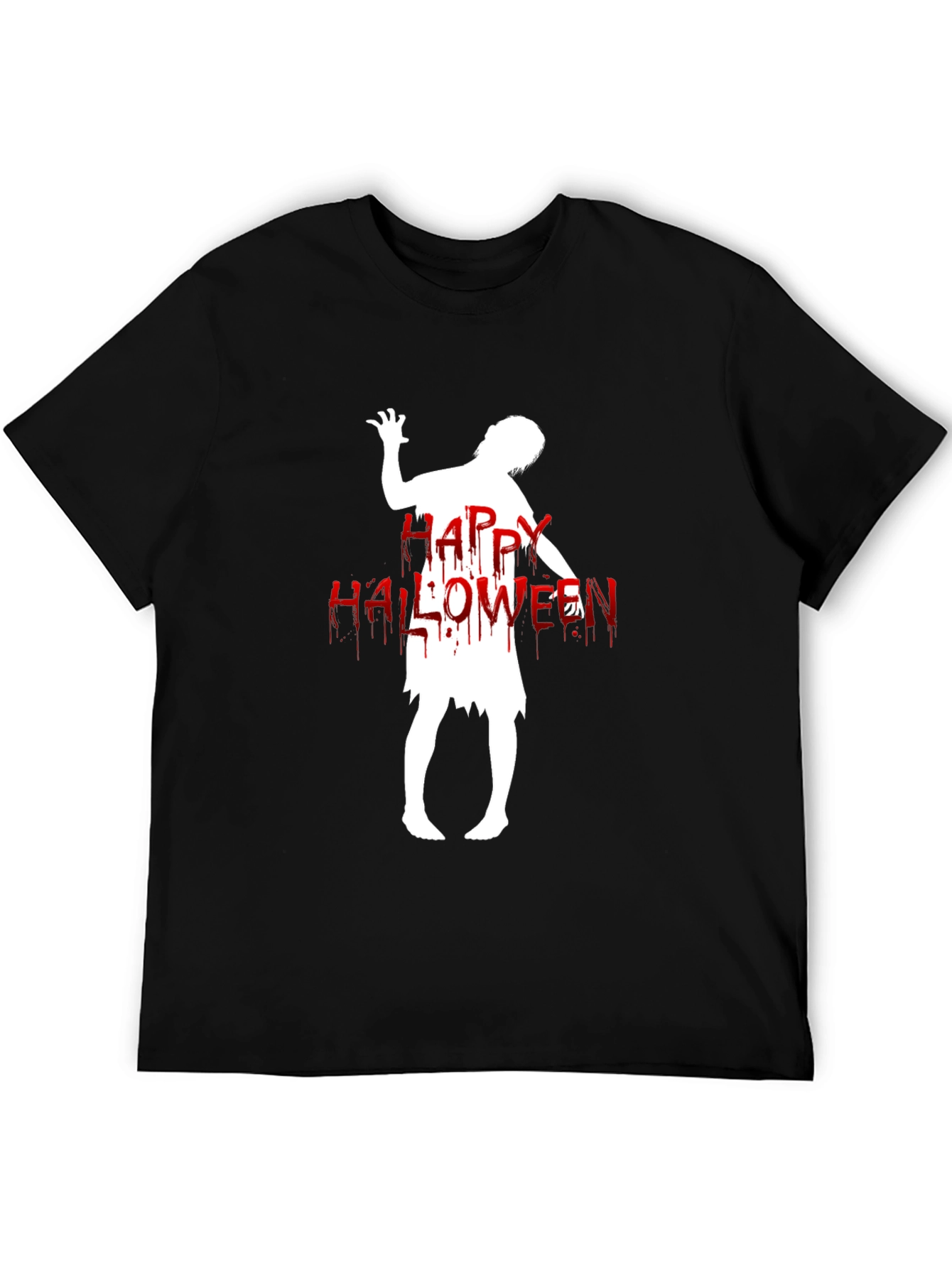 Happy Halloween Zombie T-Shirt - Black