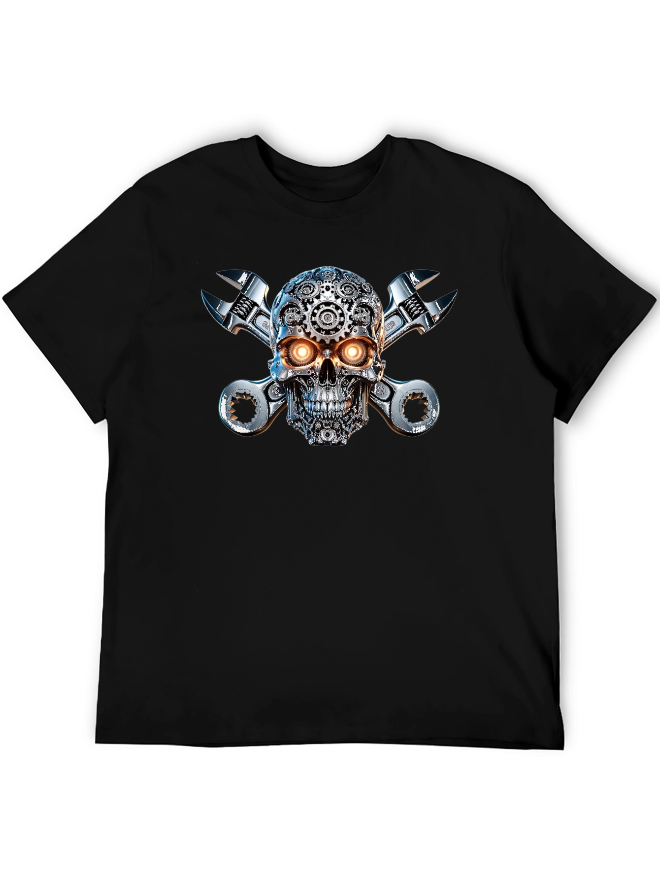 Steampunk Skull & Wrenches Graphic Tee
