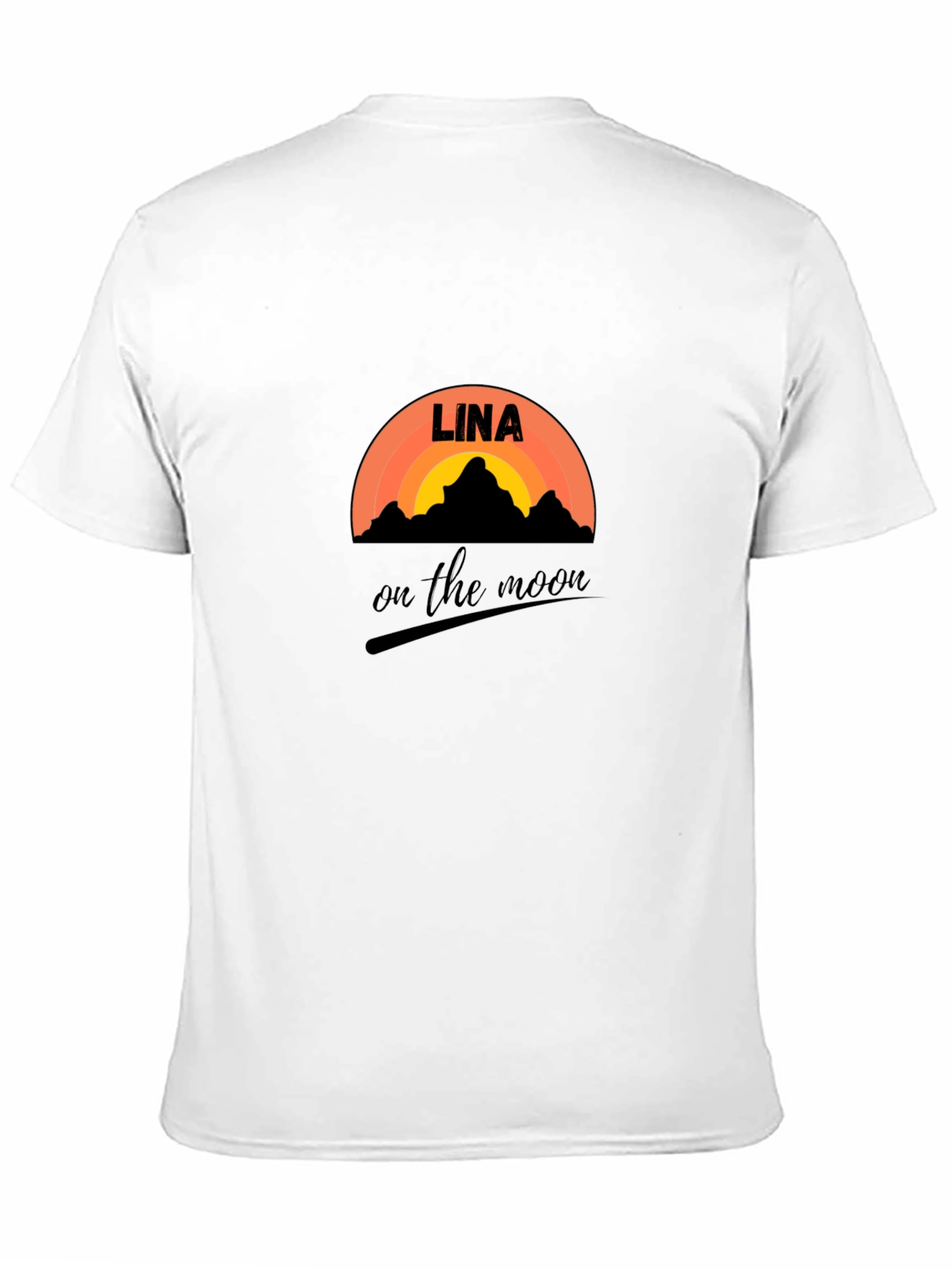 Lina on the Moon Black Graphic Tee