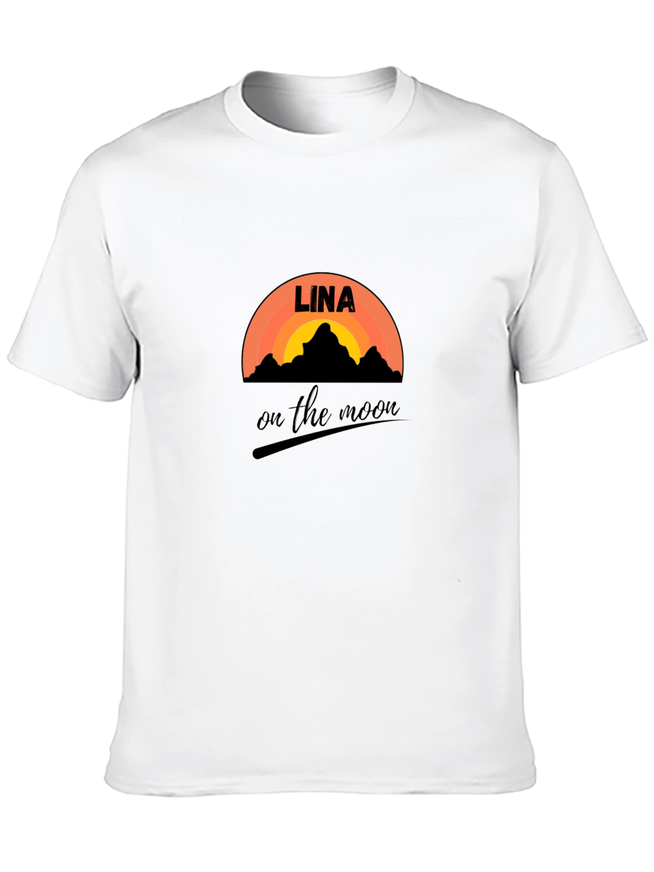 Lina on the Moon Black Graphic Tee