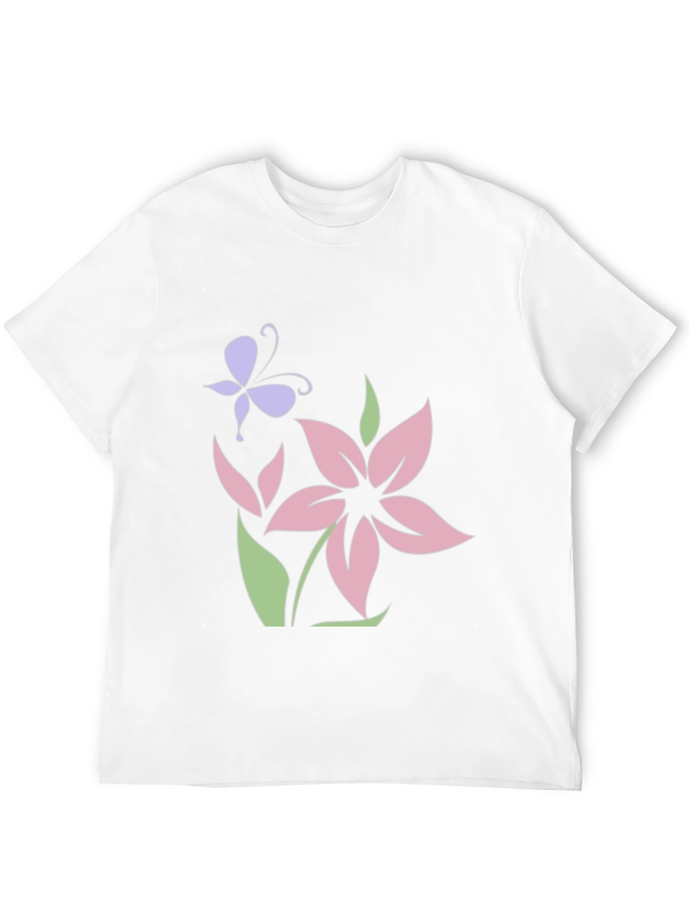 Floral Butterfly Black T-Shirt
