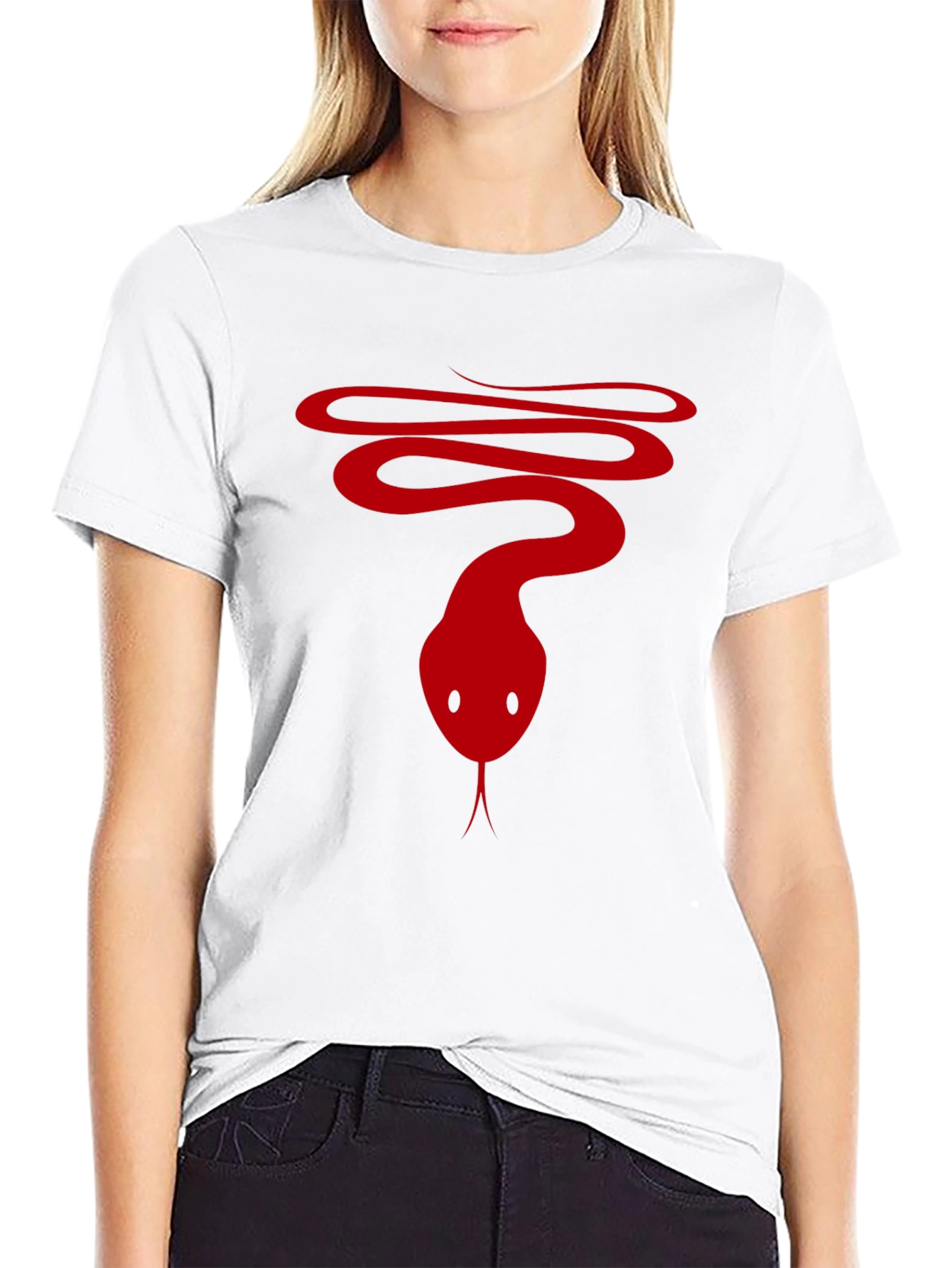 Snake Graphic Tee - Mens Black Cotton T-Shirt