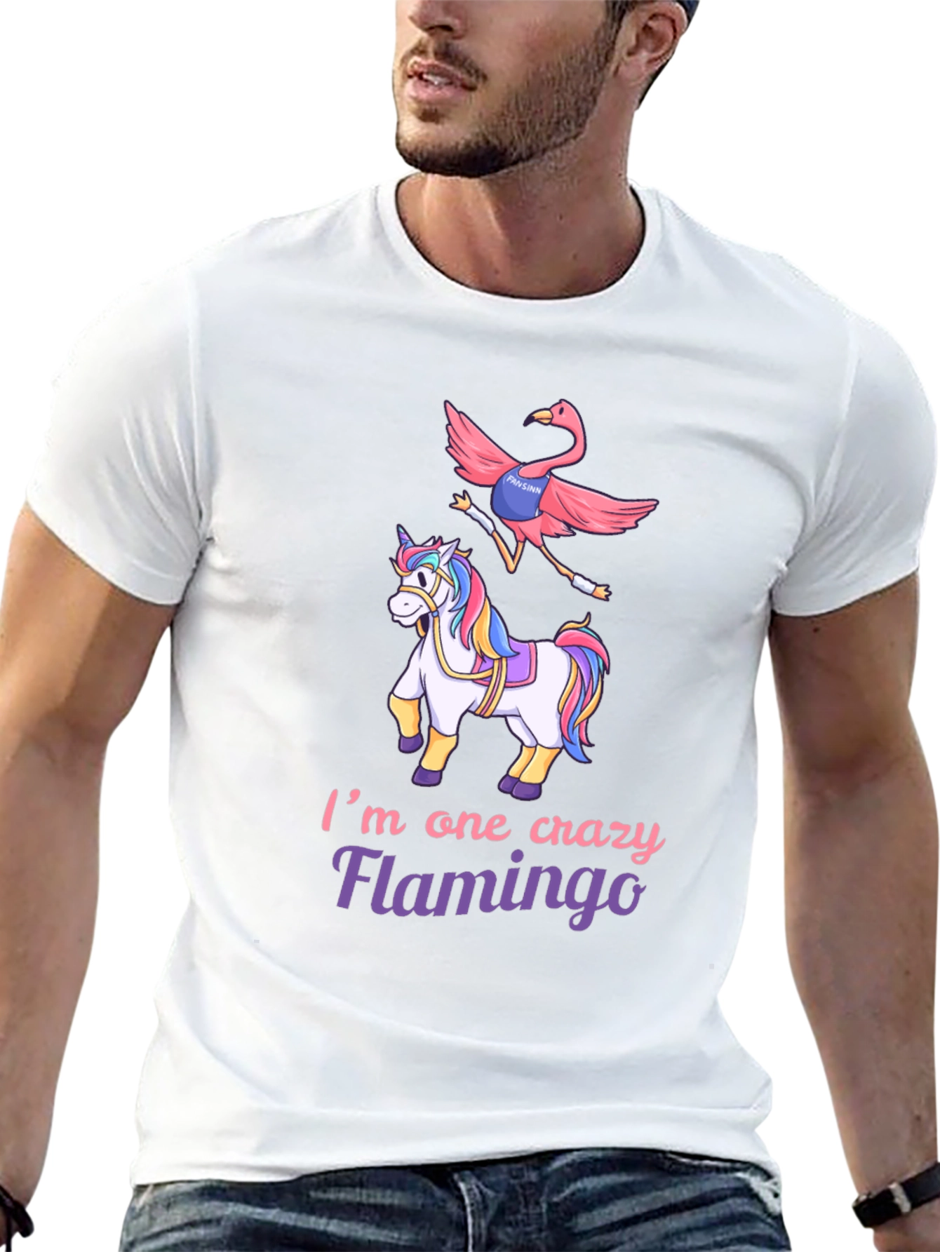 Crazy Flamingo Unicorn T-Shirt