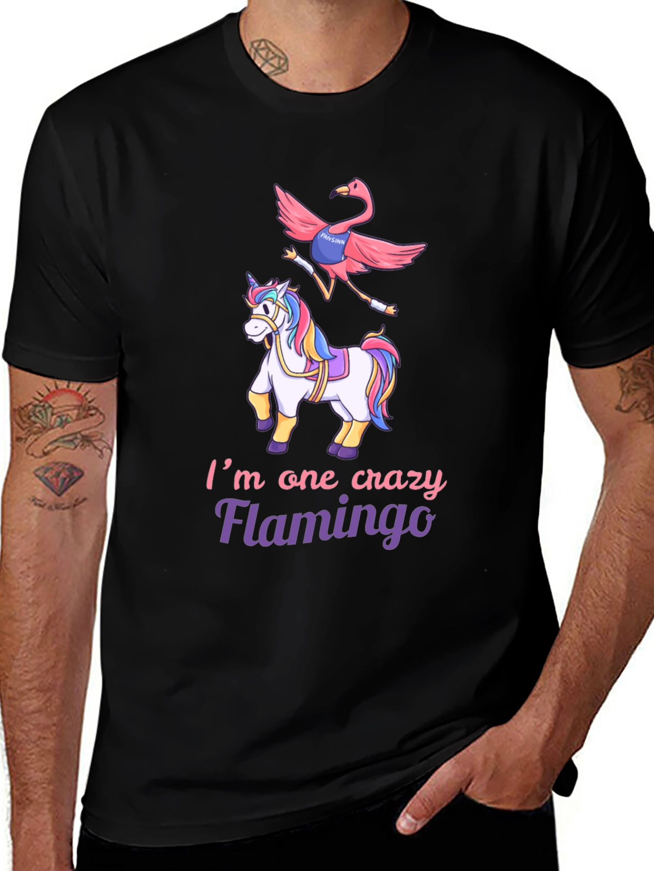 Crazy Flamingo Unicorn T-Shirt