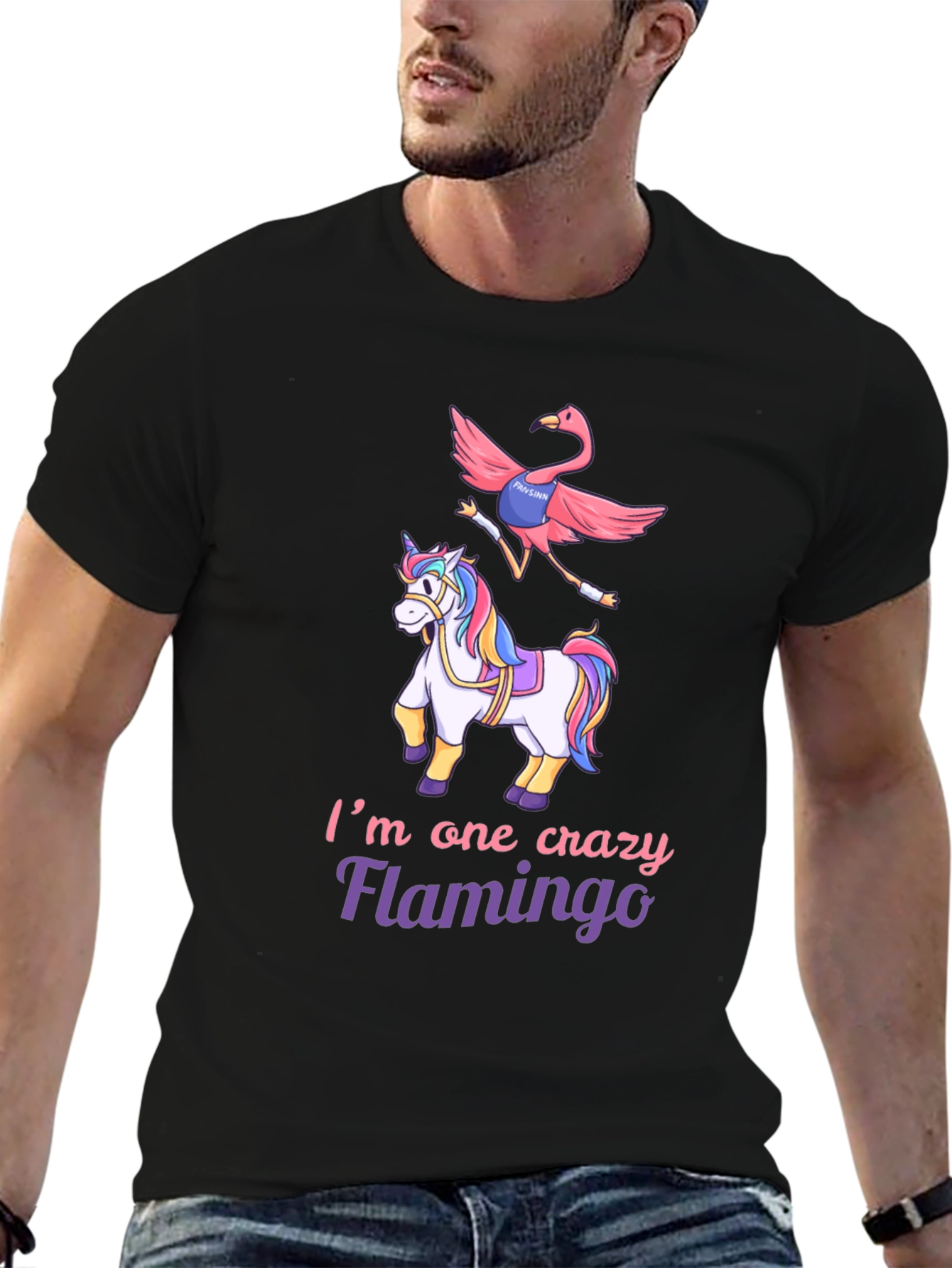 Crazy Flamingo Unicorn T-Shirt