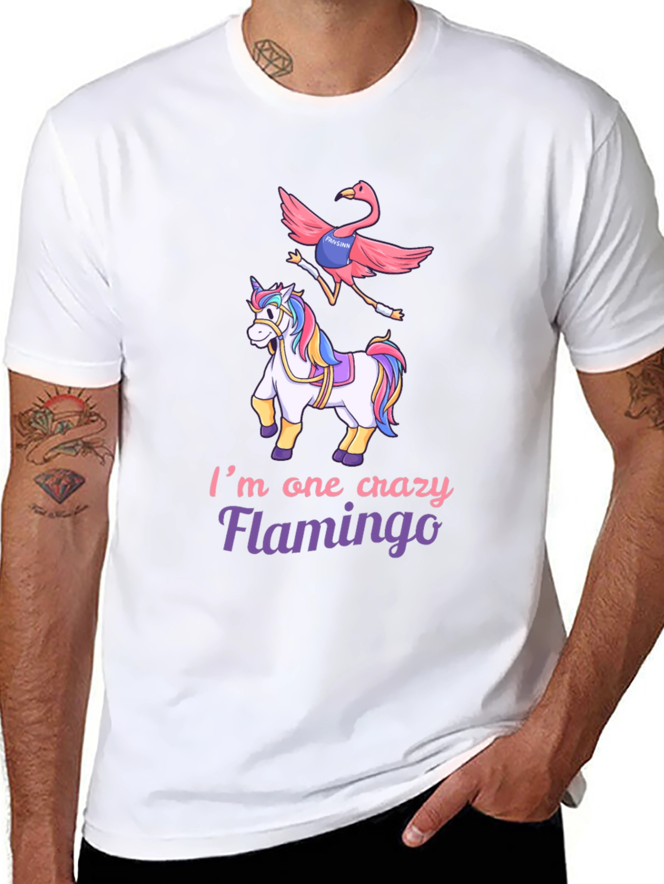 Crazy Flamingo Unicorn T-Shirt