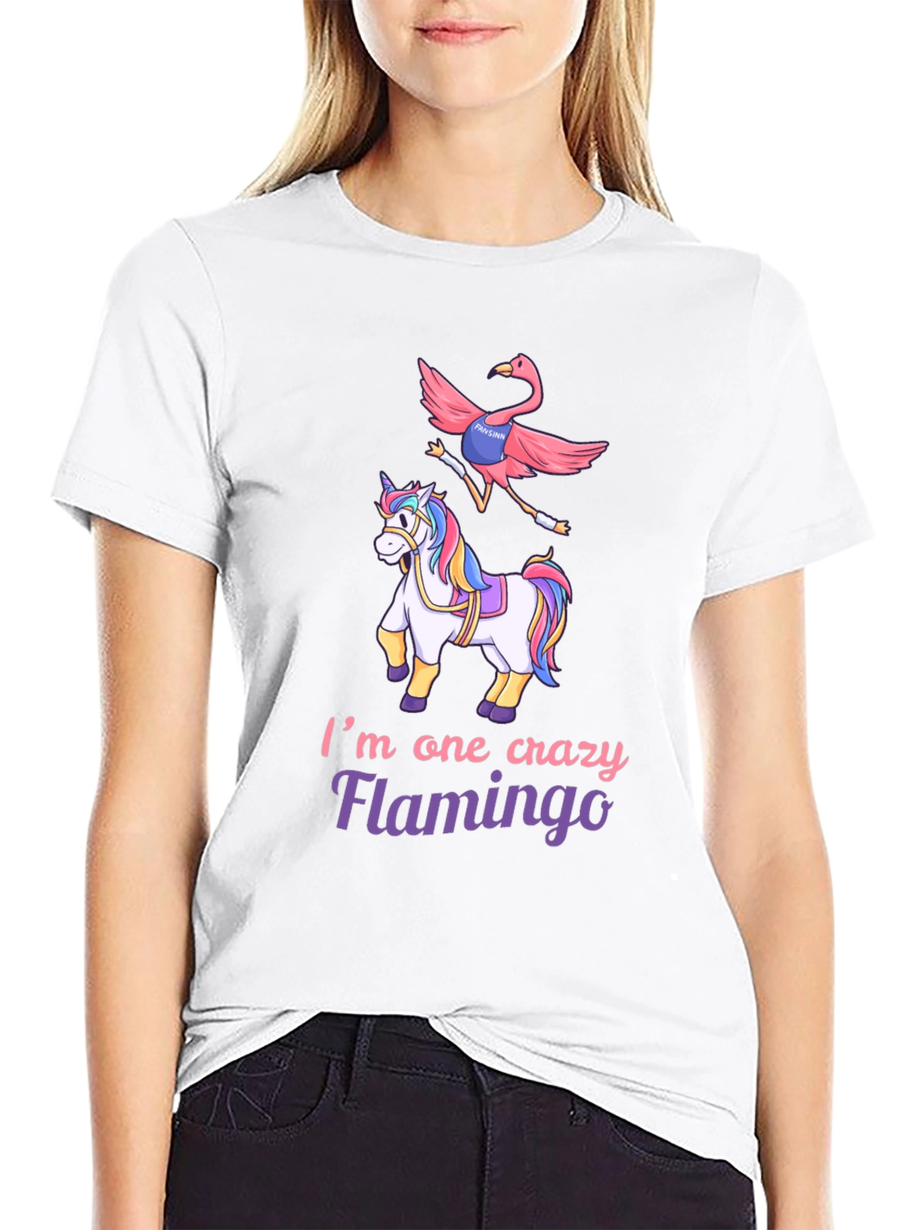Crazy Flamingo Unicorn T-Shirt