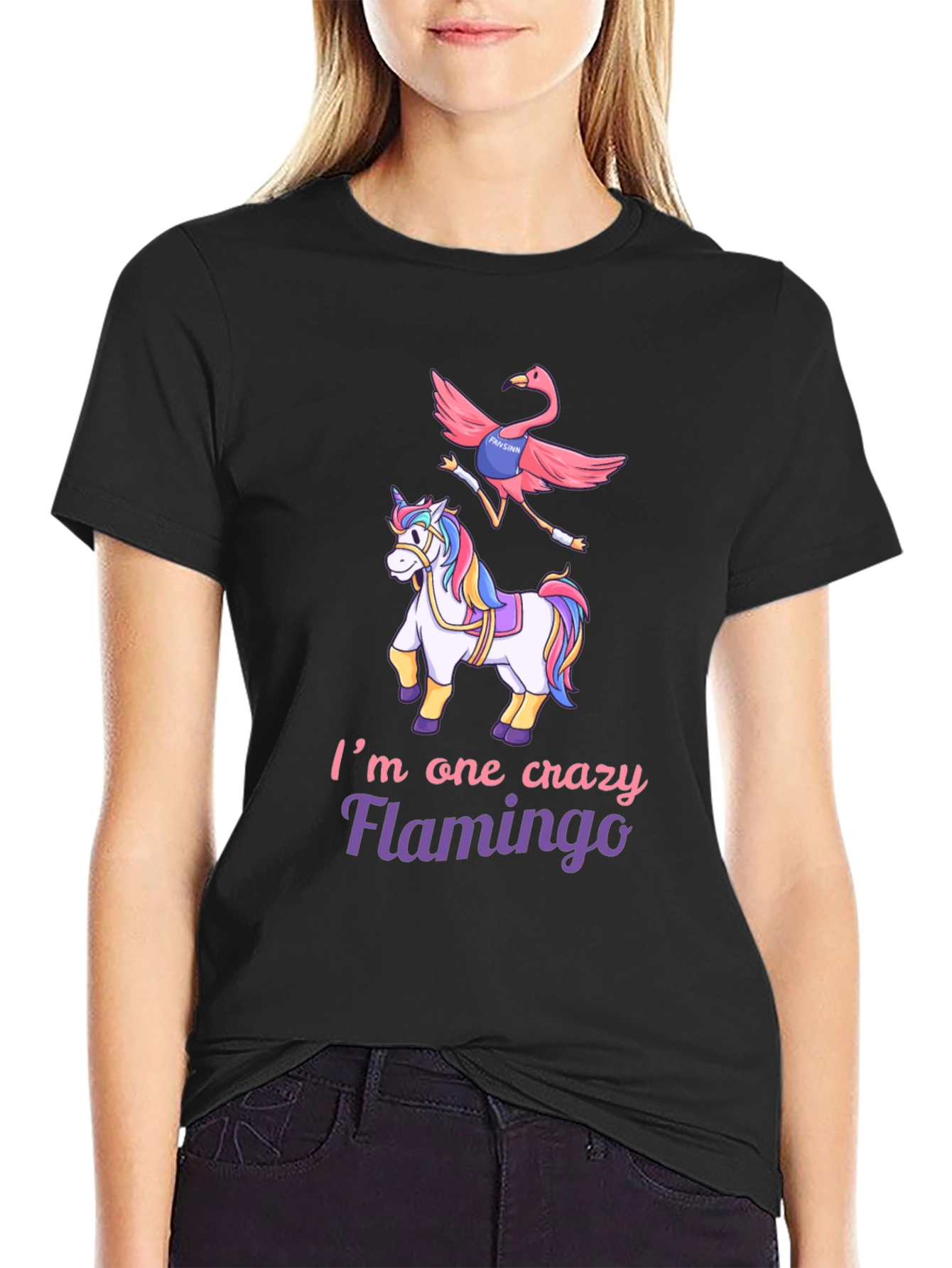 Crazy Flamingo Unicorn T-Shirt