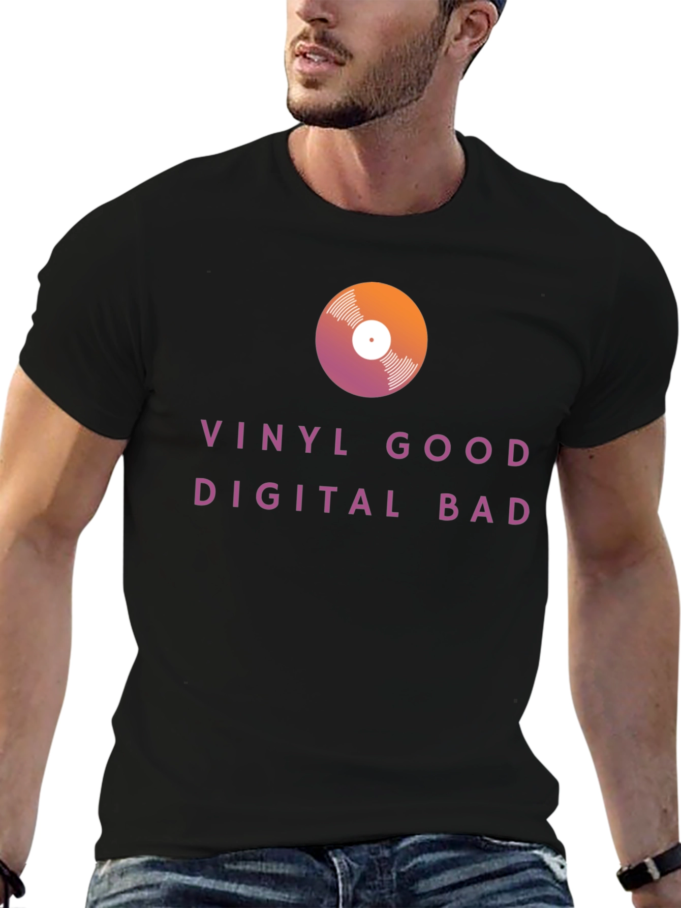 Vinyl Good Digital Bad Graphic Tee