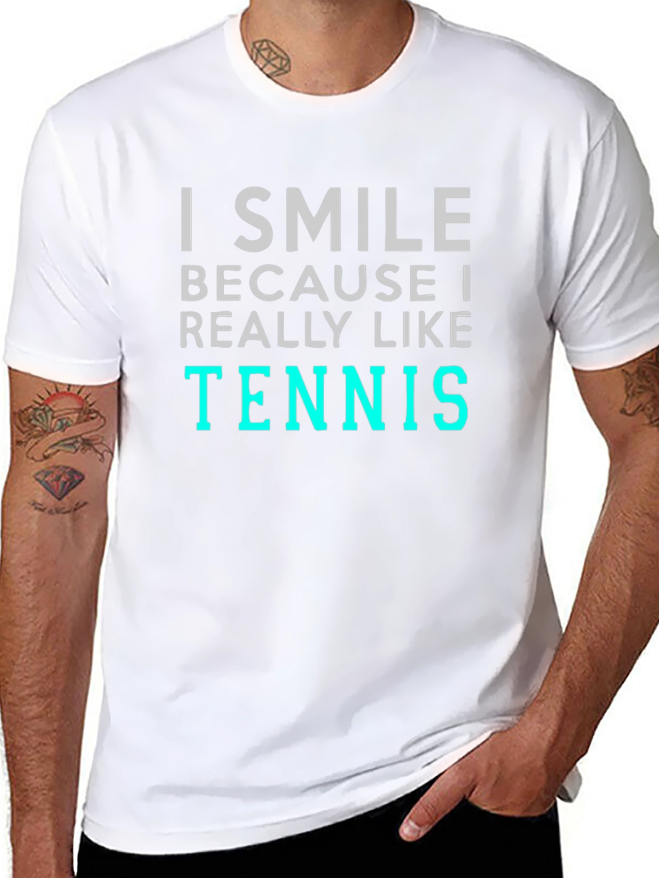 I Smile Because I Like Tennis T-Shirt
