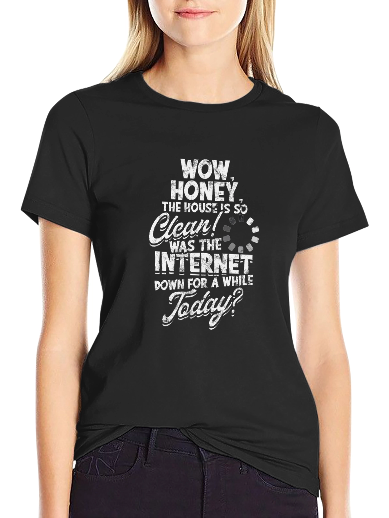 Funny Internet Down House Cleaning T-Shirt