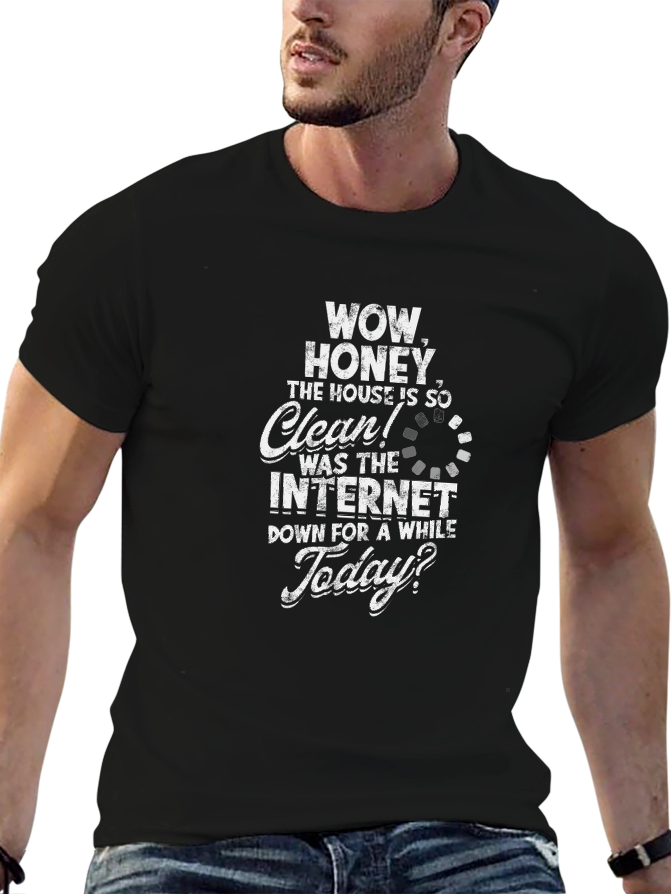 Funny Internet Down House Cleaning T-Shirt