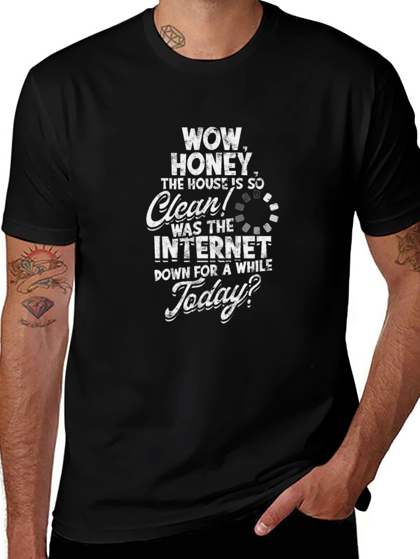 Funny Internet Down House Cleaning T-Shirt