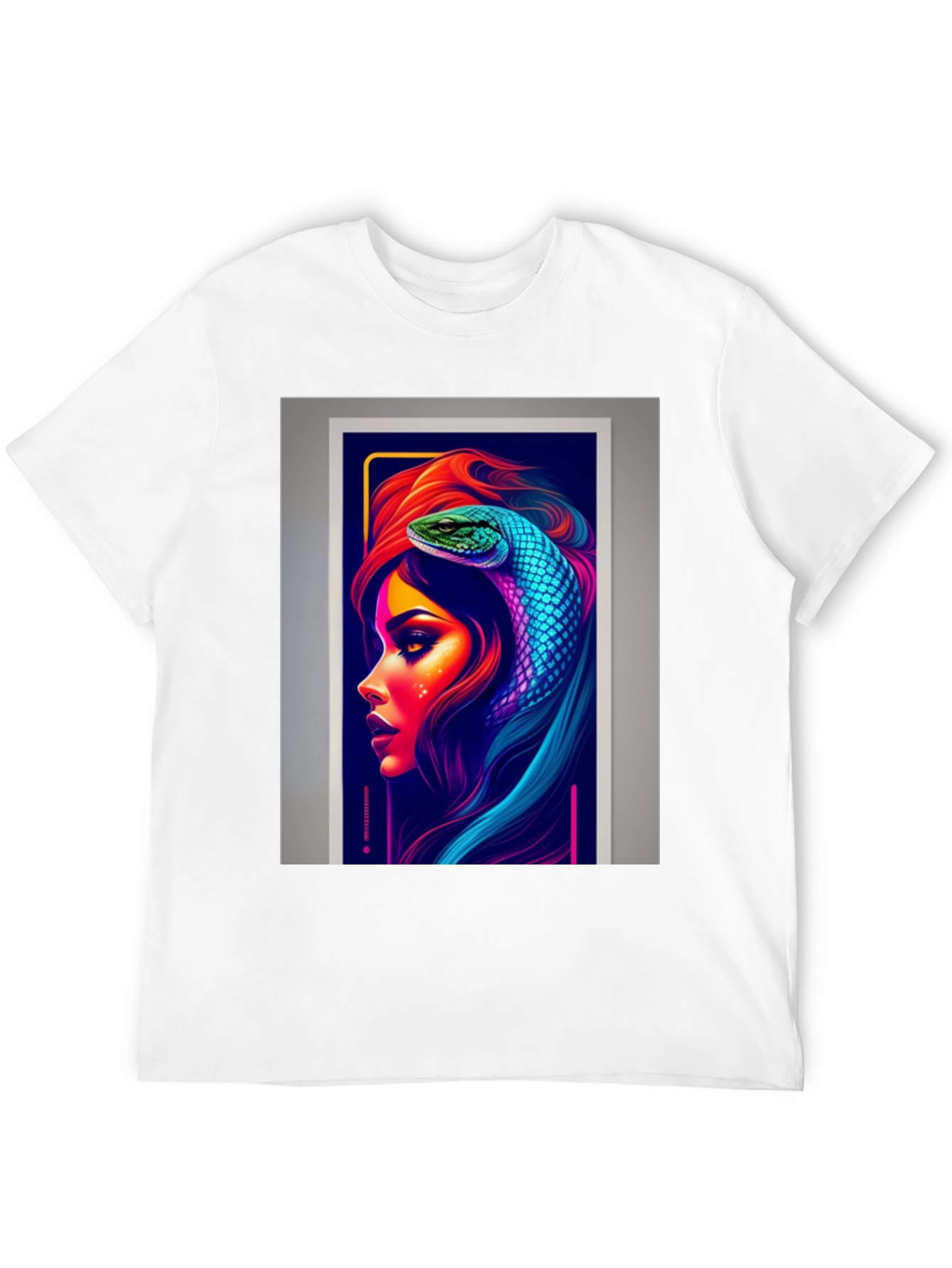 Neon Snake Woman Graphic Tee - Stylish & Unique