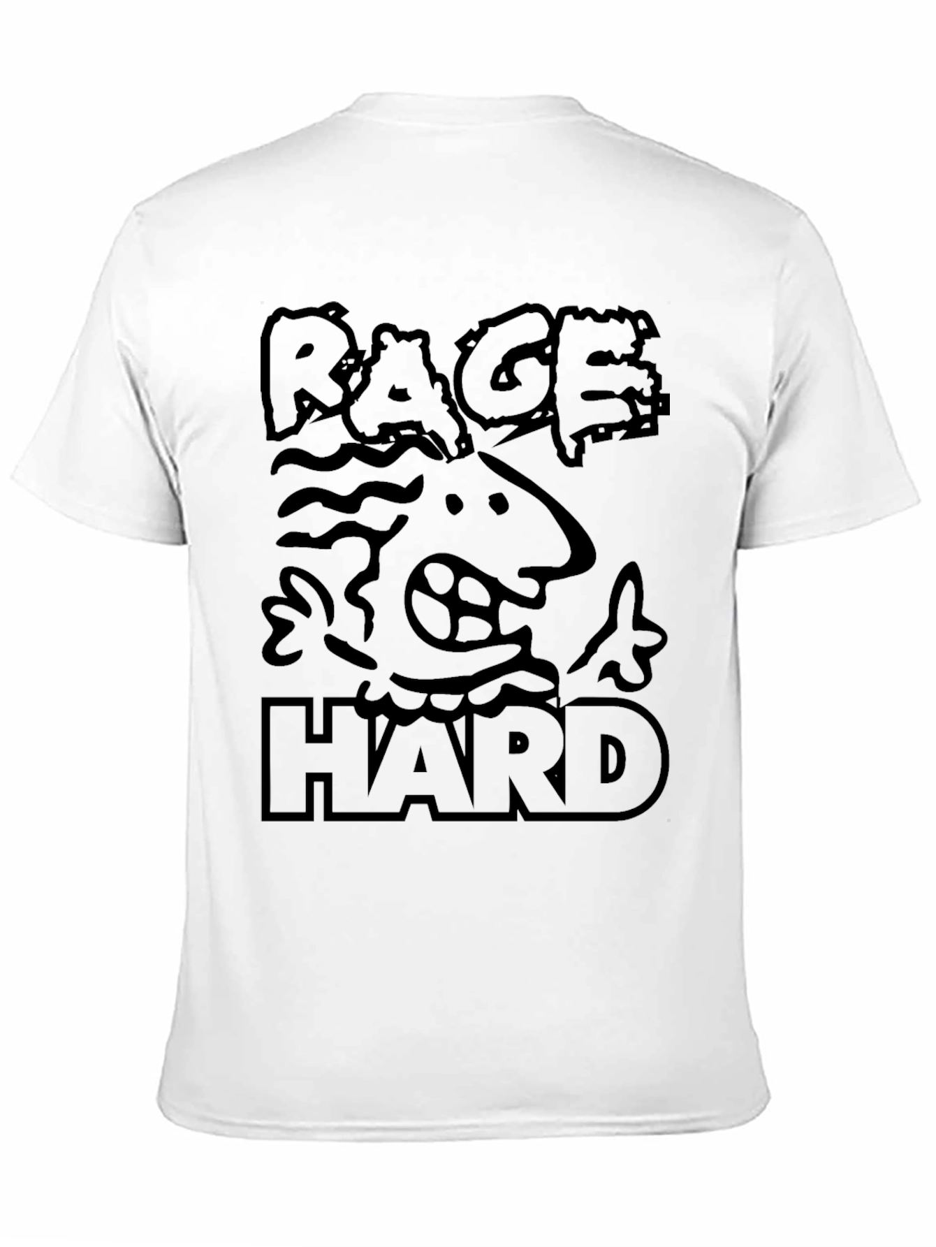 Rage Hard Graphic T-Shirt - Bold Black Tee