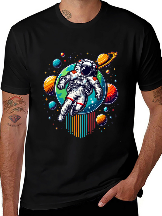 Astronaut Galaxy Graphic Print T-Shirt