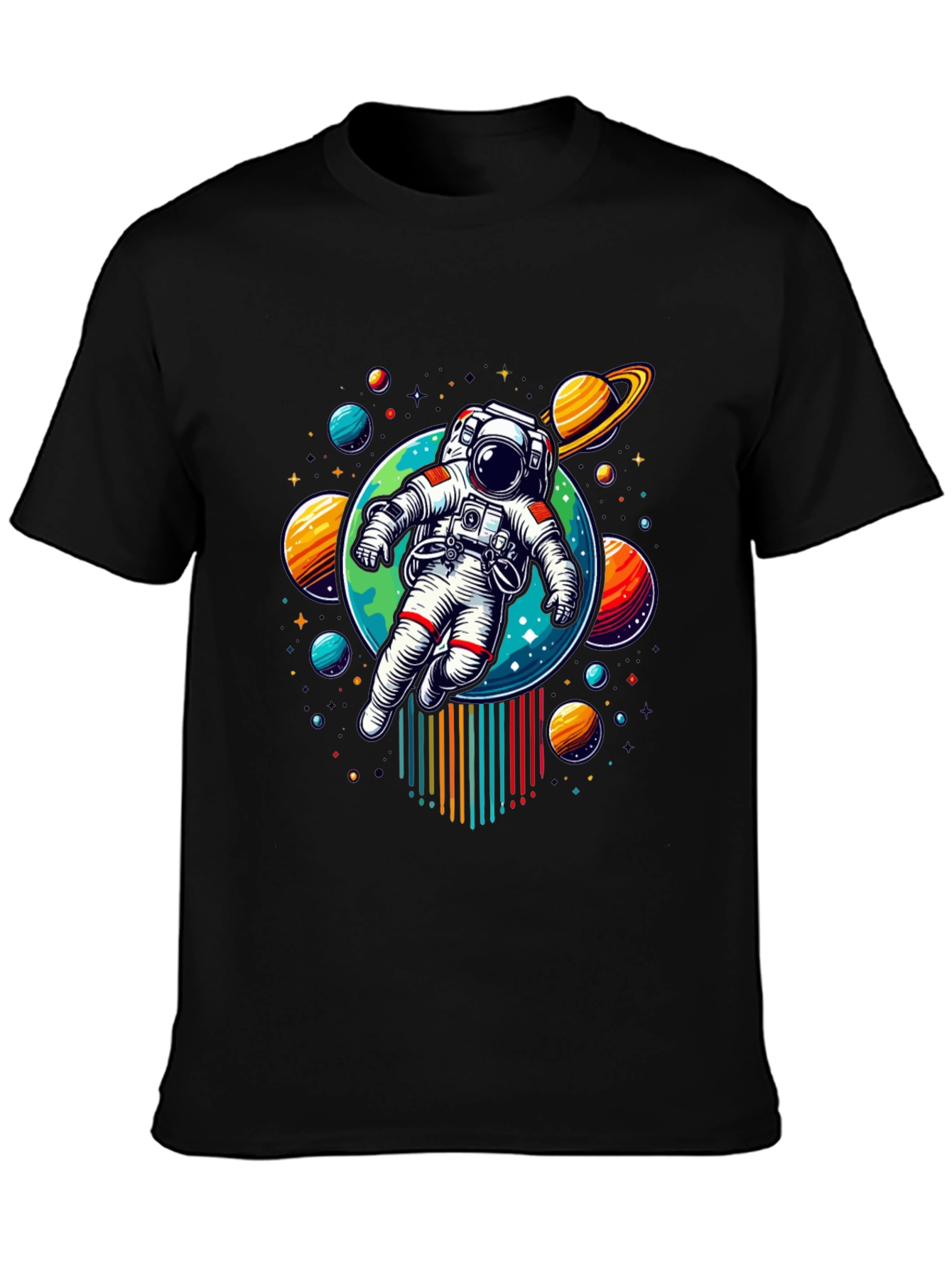 Astronaut Galaxy Graphic Print T-Shirt