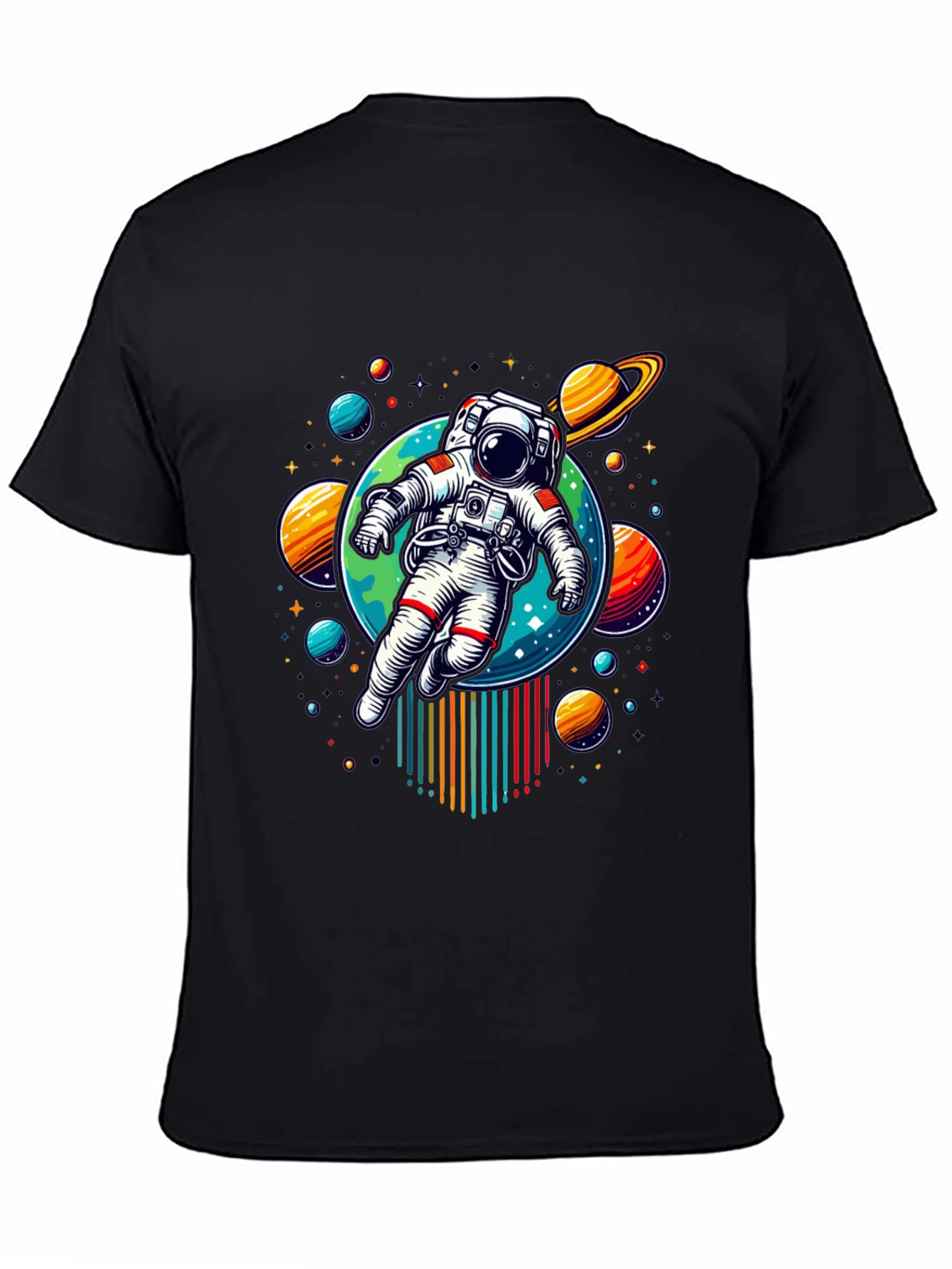Astronaut Galaxy Graphic Print T-Shirt