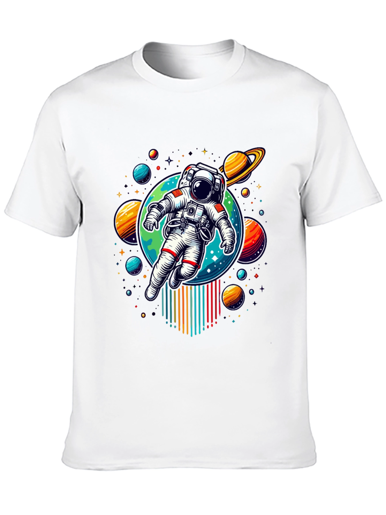 Astronaut Galaxy Graphic Print T-Shirt