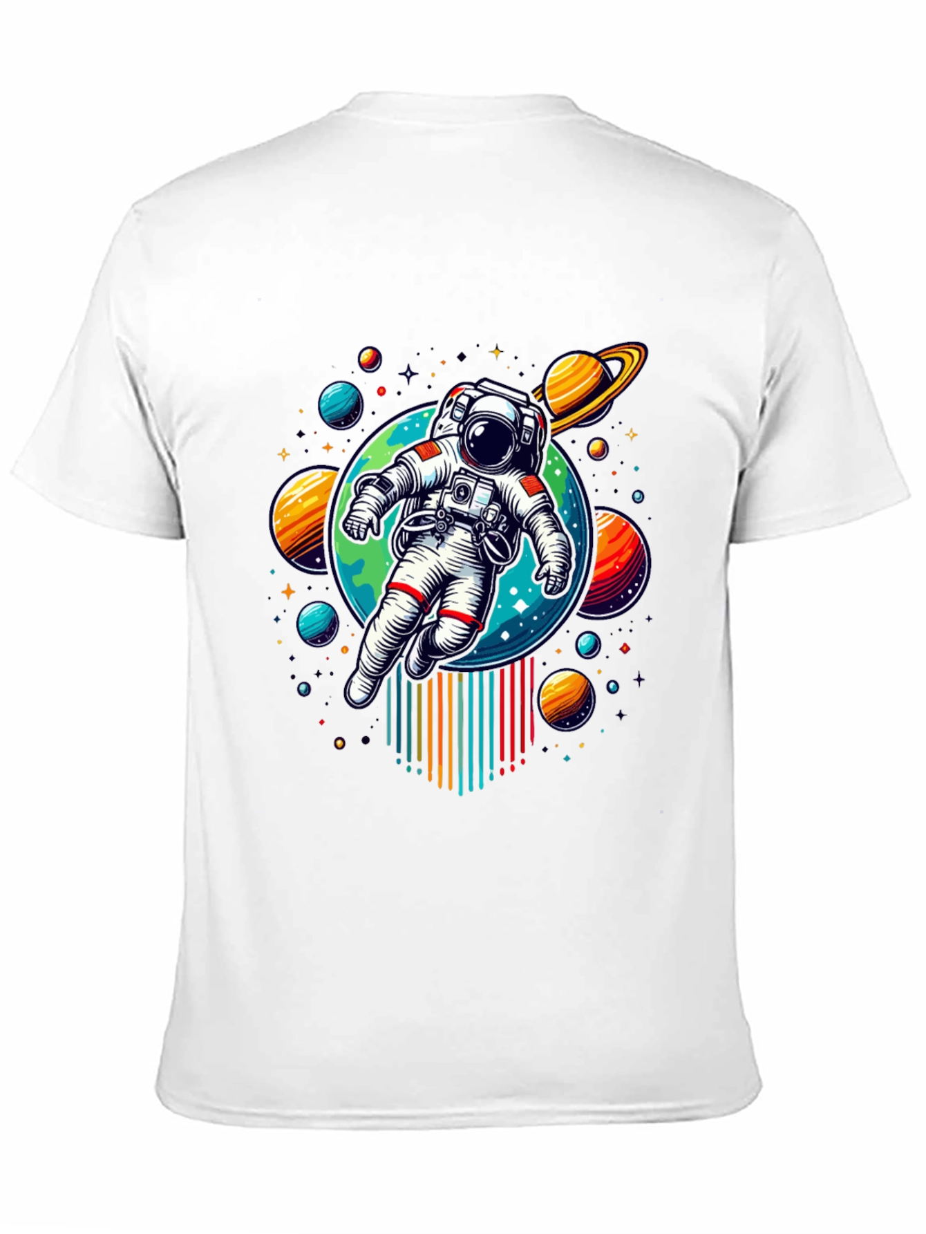 Astronaut Galaxy Graphic Print T-Shirt