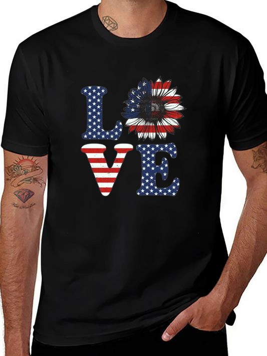Patriotic LOVE Sunflower T-Shirt
