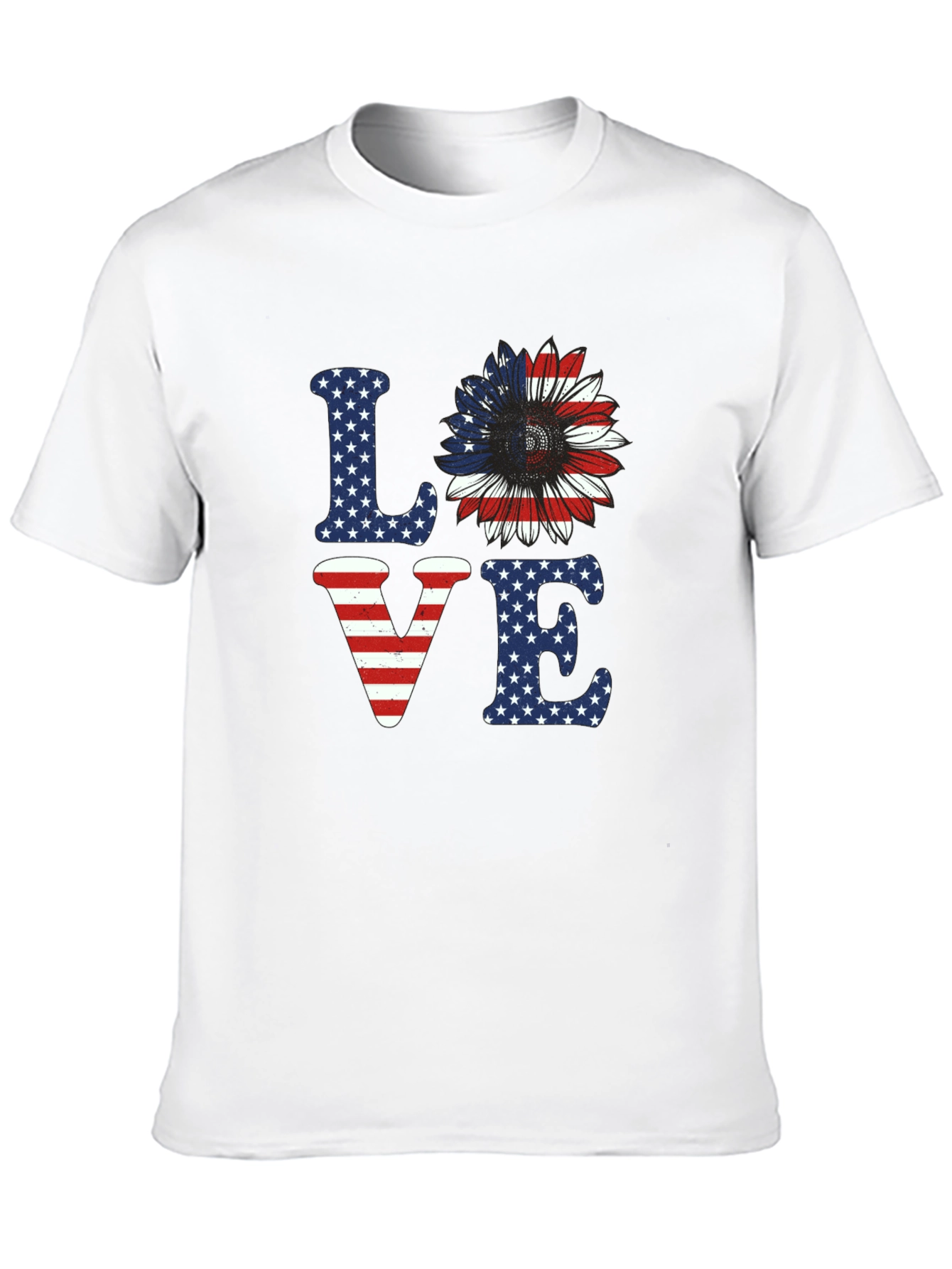 Patriotic LOVE Sunflower T-Shirt