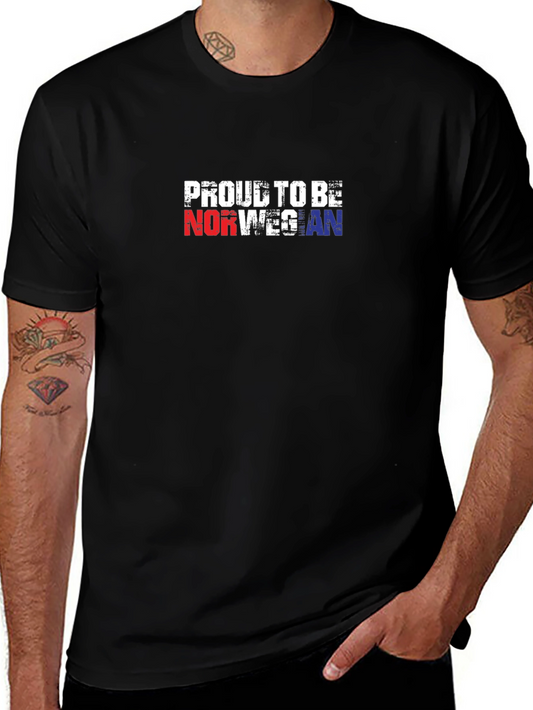 Proud To Be Norwegian Black T-Shirt