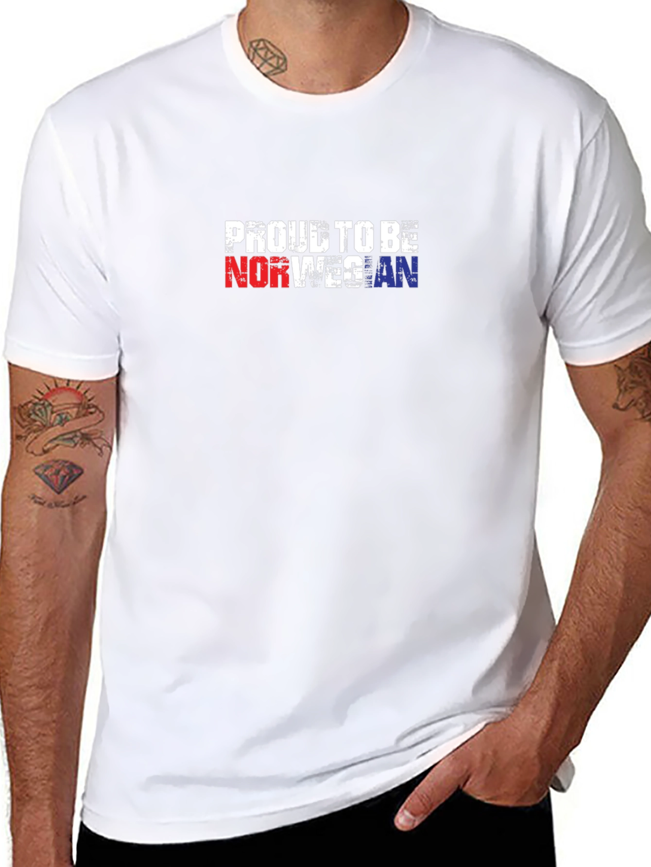 Proud To Be Norwegian Black T-Shirt