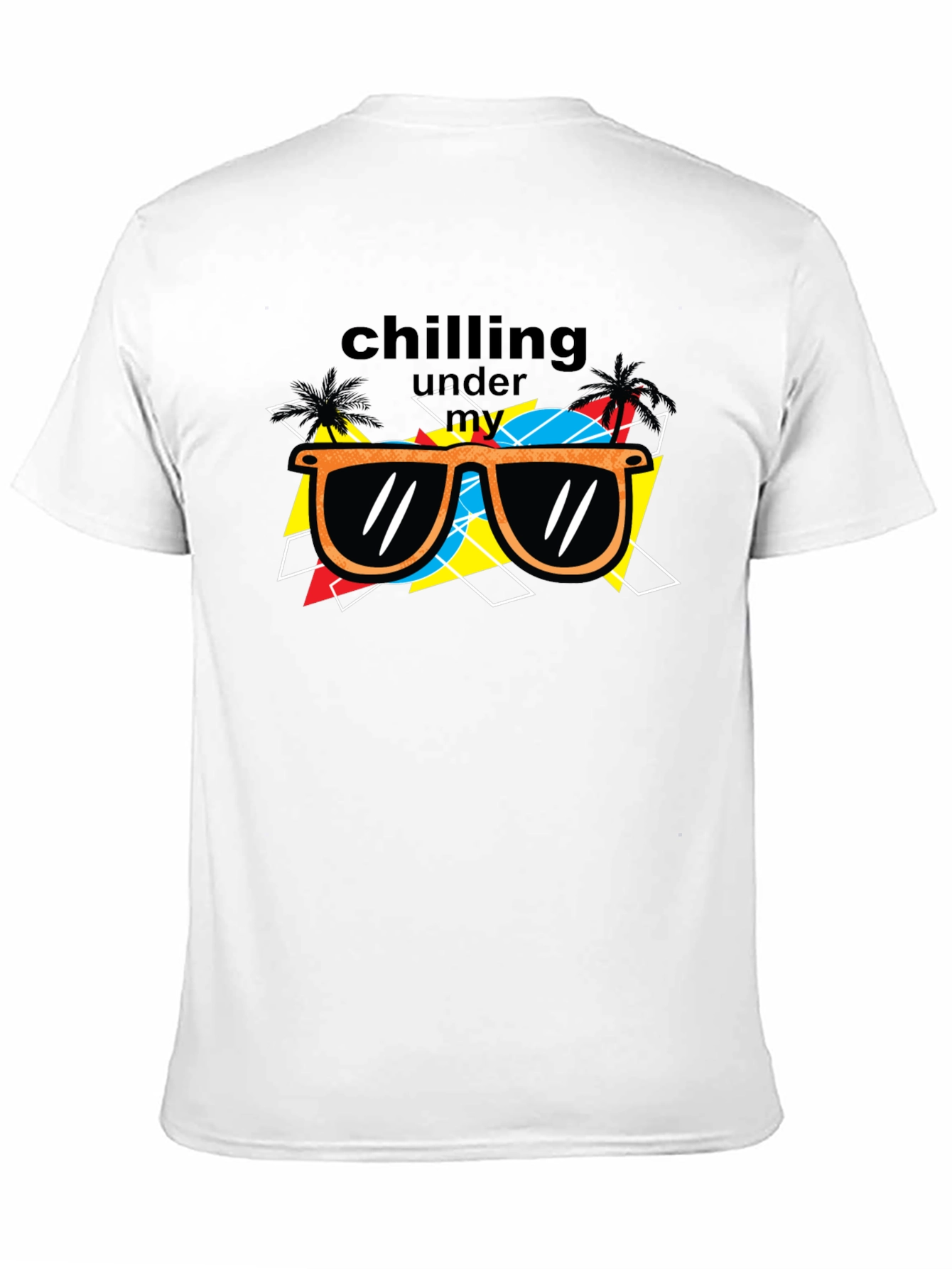 Chilling Under My Sunglasses Black Graphic Tee