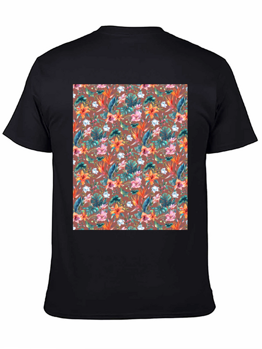 Tropical Floral Print T-Shirt - Casual Comfort