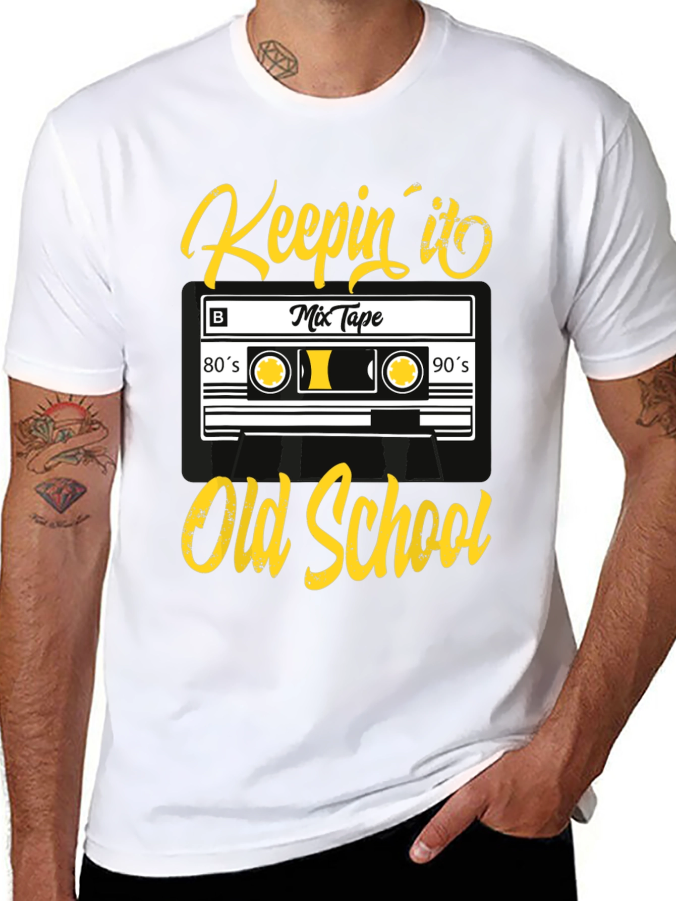 Keepin it Old School Cassette Tape Graphic Tee