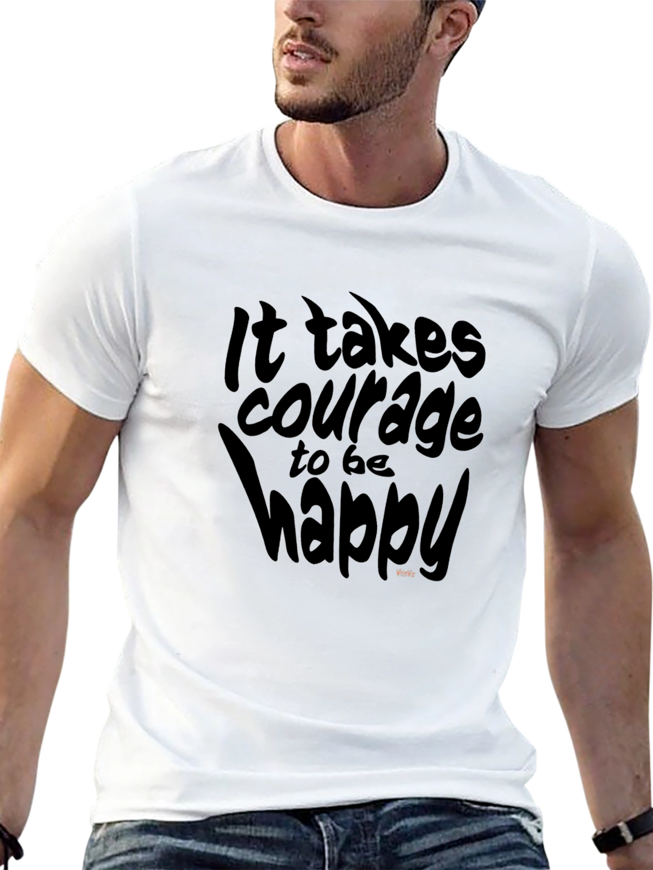 Courage to be Happy Black Graphic Tee