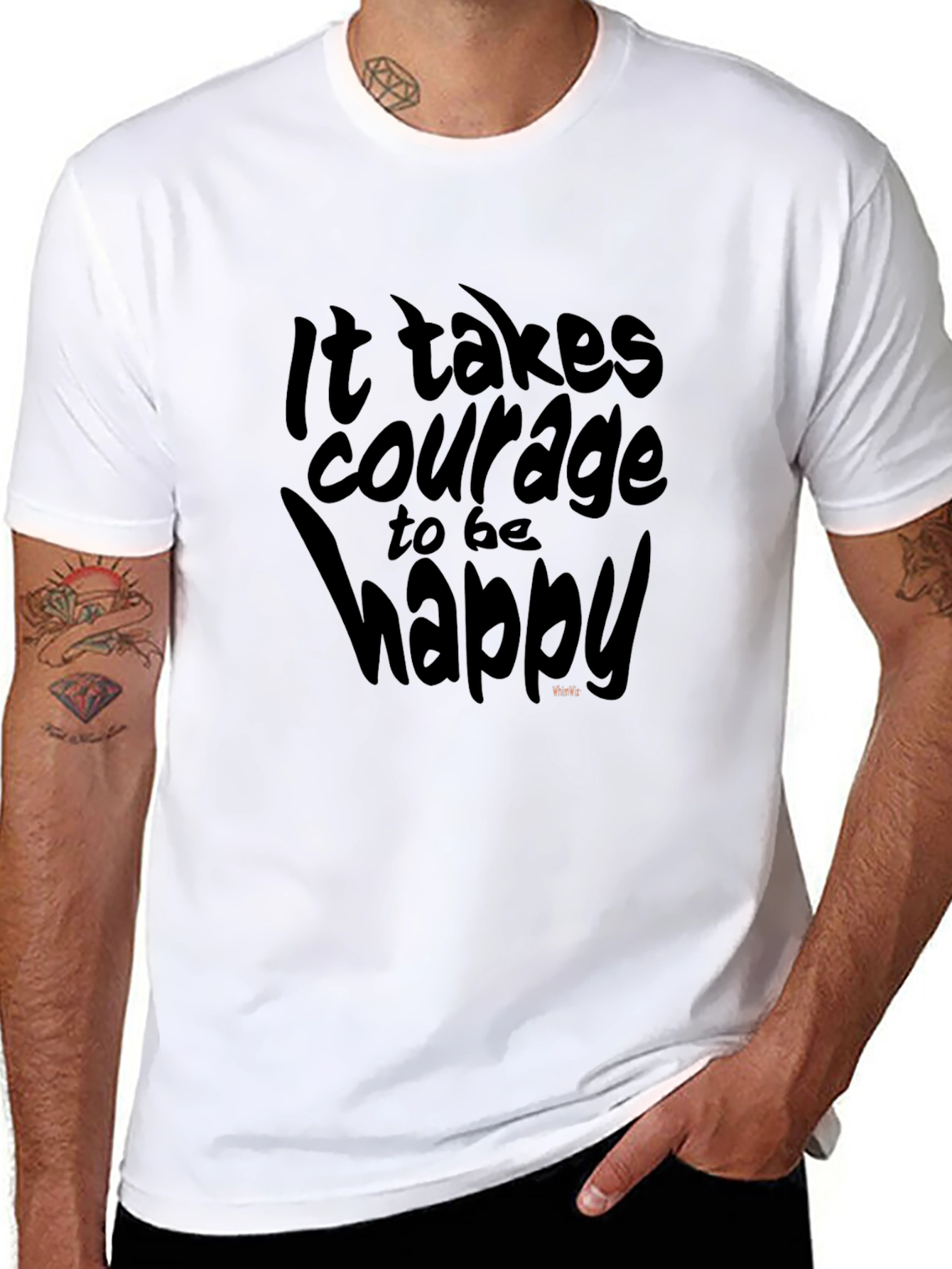 Courage to be Happy Black Graphic Tee