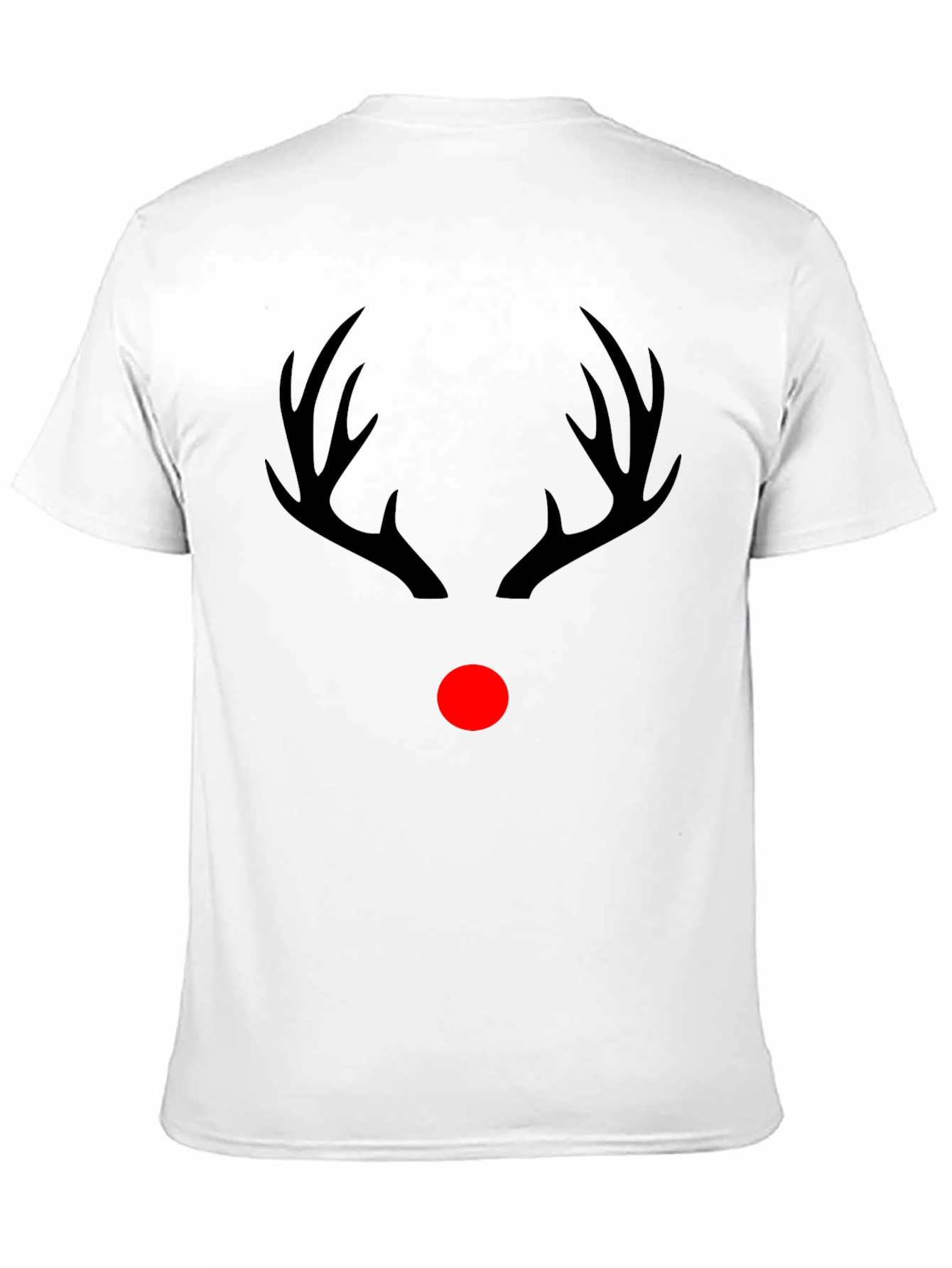 Reindeer Antler Nose Graphic Holiday T-Shirt