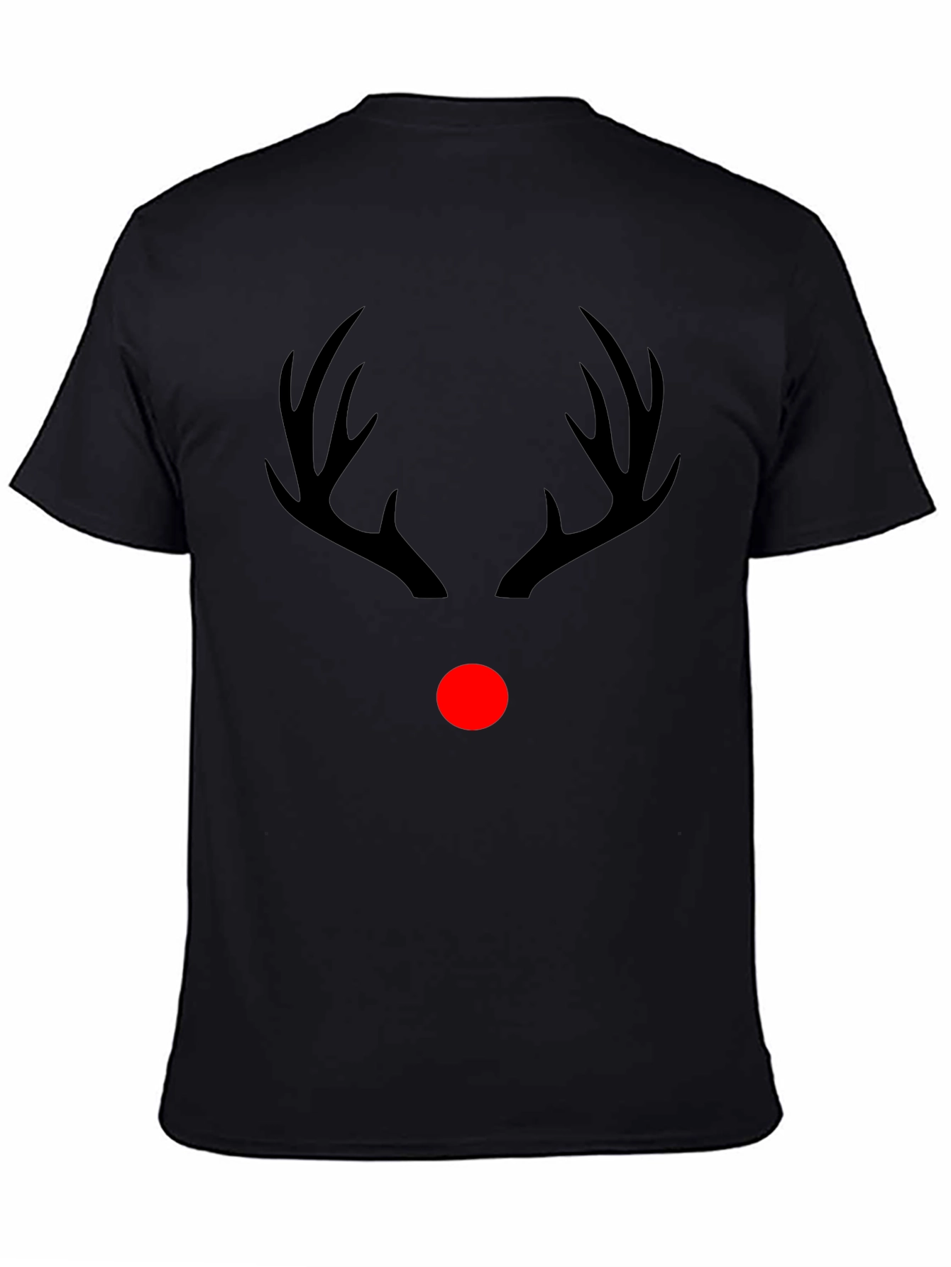 Reindeer Antler Nose Graphic Holiday T-Shirt