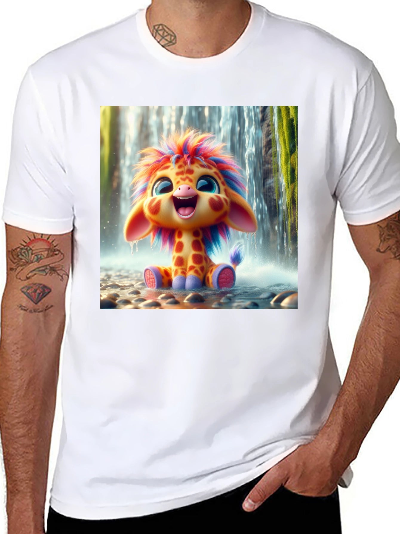 Cute Cartoon Giraffe Unisex T-Shirt