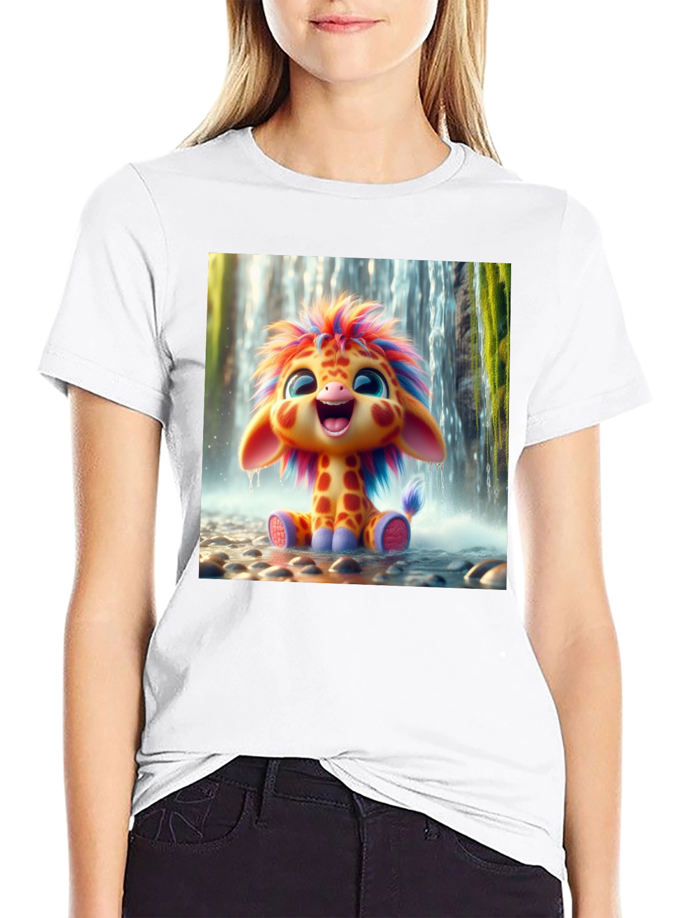 Cute Cartoon Giraffe Unisex T-Shirt