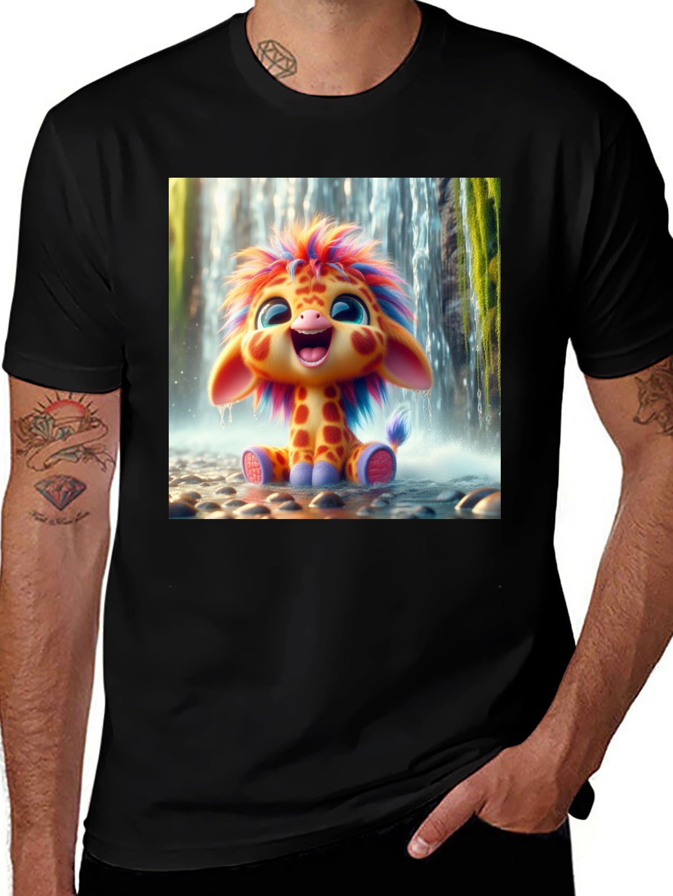 Cute Cartoon Giraffe Unisex T-Shirt